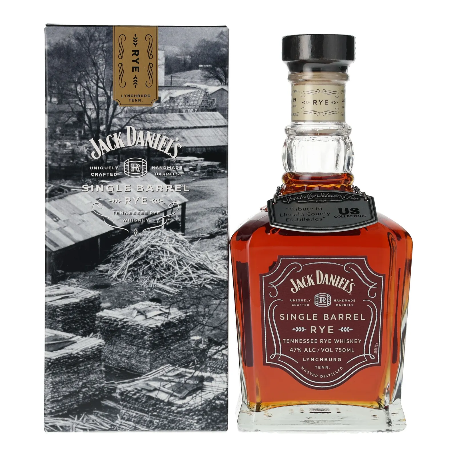Jack Daniel's Single Barrel Rye US Collectors Private Barrel Selection, New Charred Oak Cask, Cask #19-06582, 2019, 47% whisky bottle