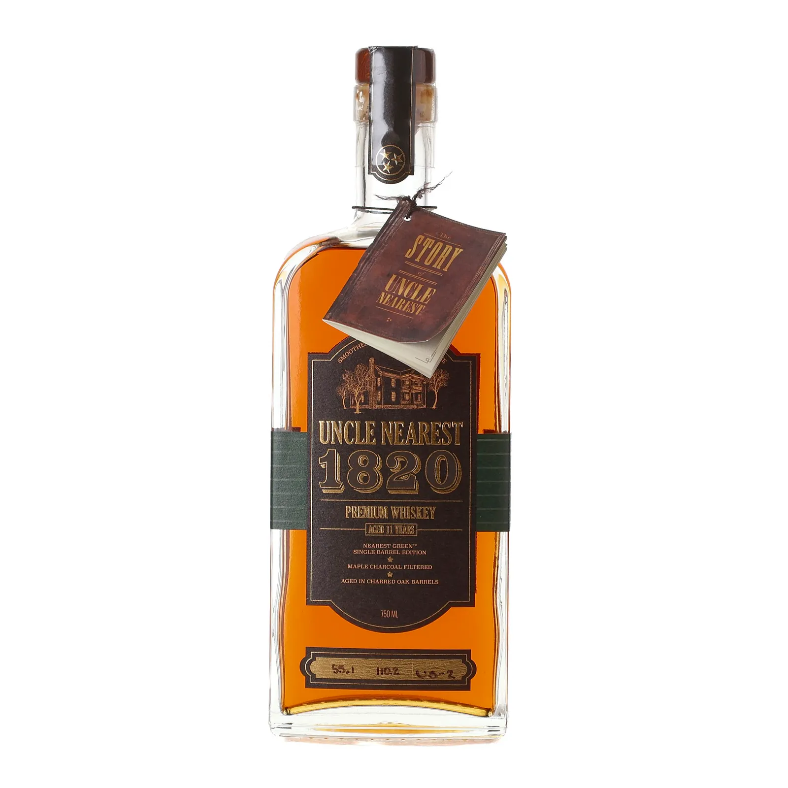 Uncle Nearest 1820 Premium Whiskey 11 Year Old, Charred Oak Cask, 55.1% whisky bottle
