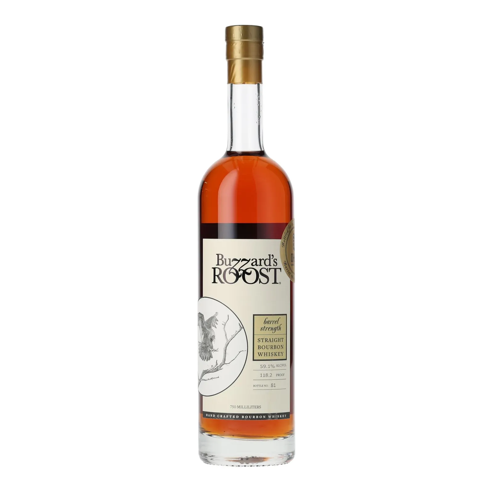 Buzzard's Roost Barrel Strength Bourbon, New Charred Oak Cask, Cask #23-17910, OHLQ Private Barrel Selection, 59.1% whisky bottle