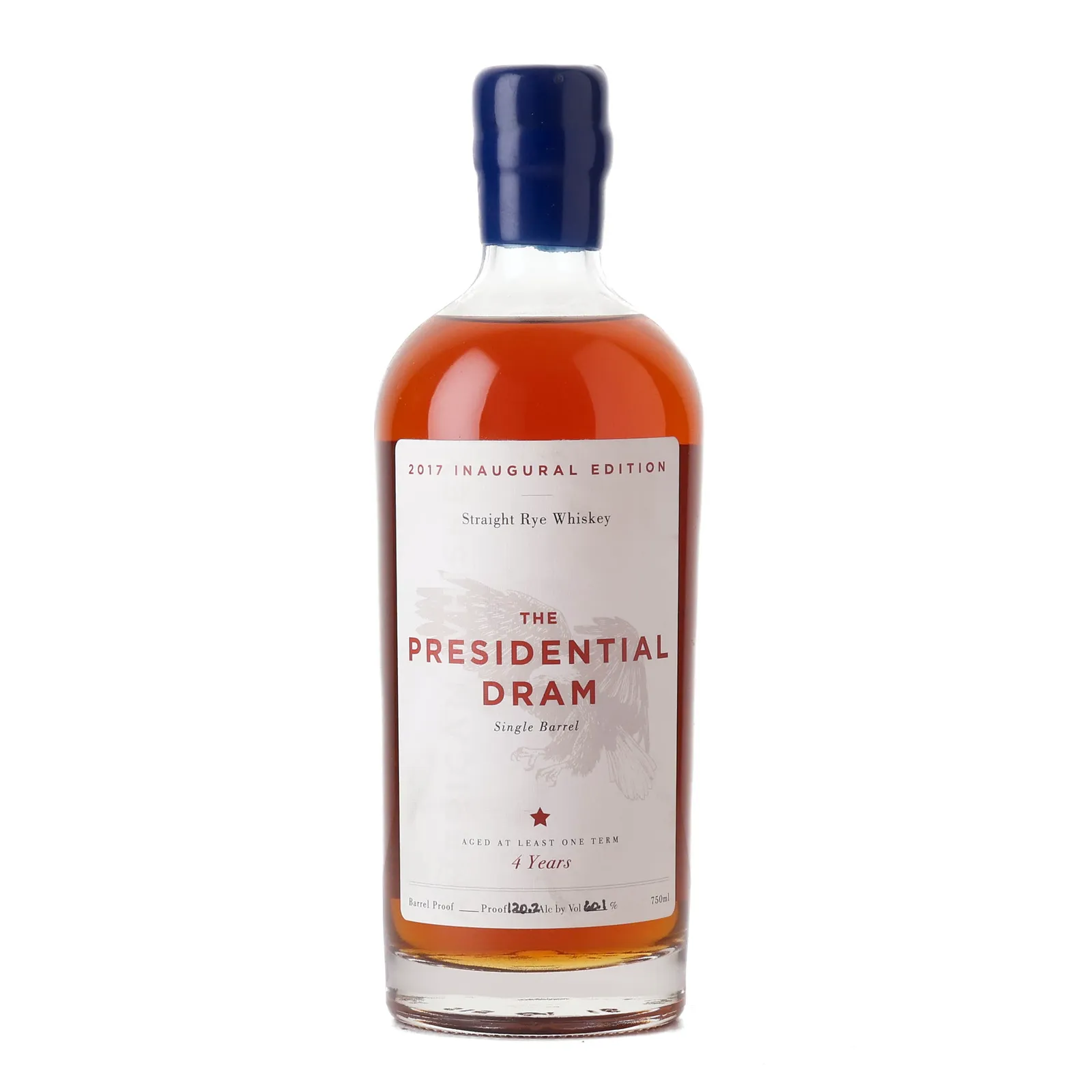 Presidential Dram Barrel Proof Rye, 4 Year Old, 2017 Inaugural Edition, 60.1% whisky bottle