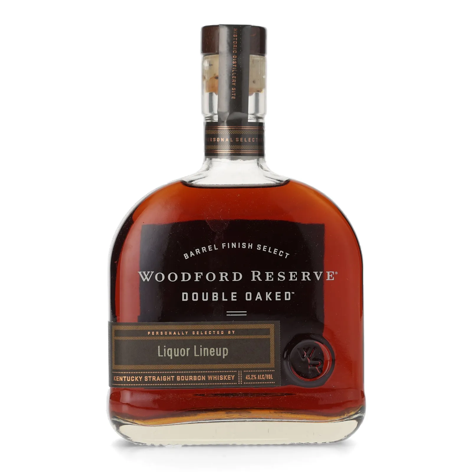 Woodford Reserve Double Oaked, New Charred Oak Cask, Liquor Lineup, 45.2% whisky bottle