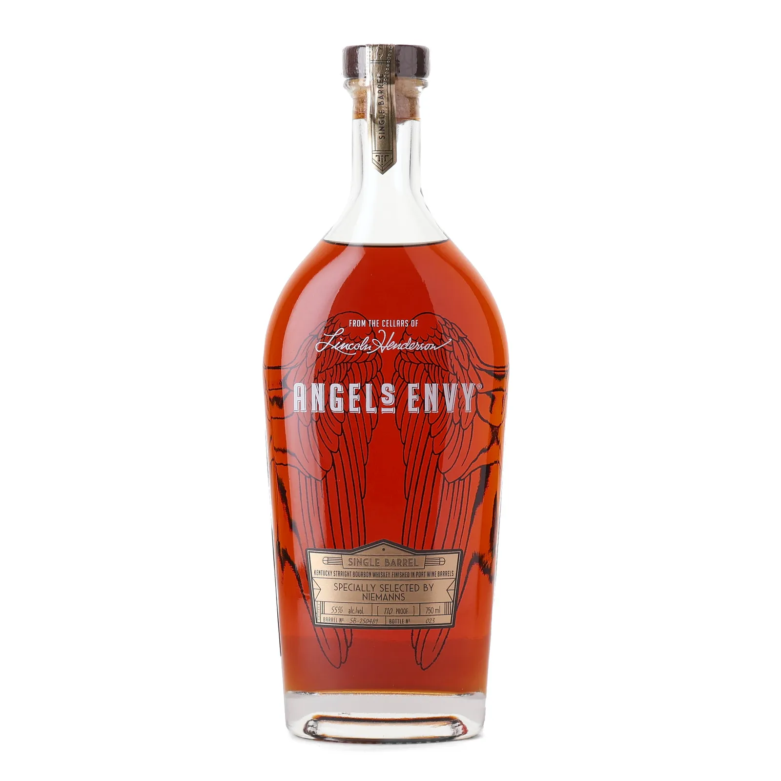 Angel's Envy Bourbon Private Selection Single Barrel 'Niemanns', Port Cask, Cask #SB-250489, 55% whisky bottle