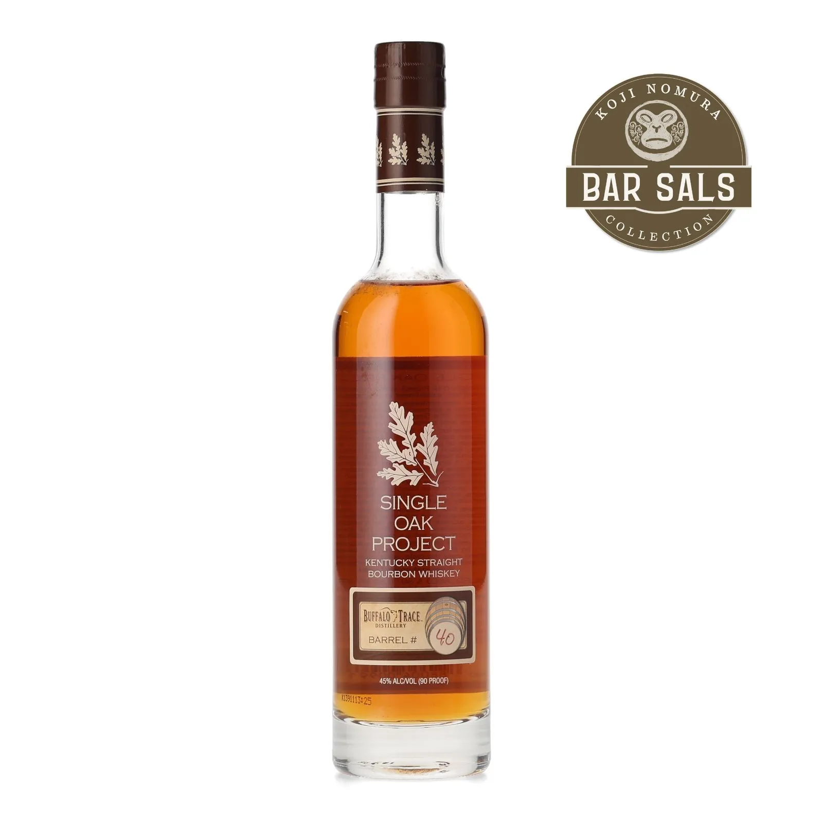 Buffalo Trace Single Oak Project Barrel No. 40, 45% whisky bottle