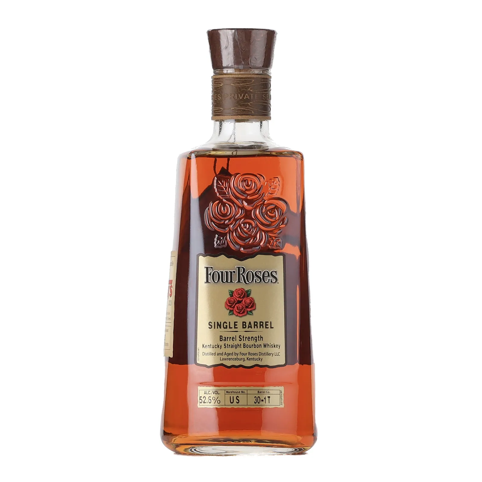 Four Roses Single Barrel Barrel Strength OBSO 9 Year Old, Cask #30-1T, Fry’s Private Barrel Selection, 52.6% whisky bottle