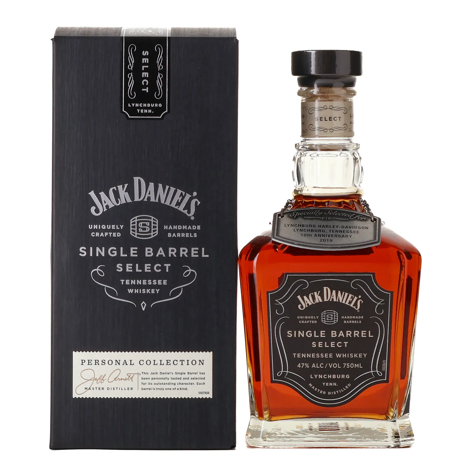 Jack Daniel's Single Barrel Select 'Lynchburg Harley-Davidson 10th Anniversary', Cask #19-00933, 2019, 47% whisky bottle