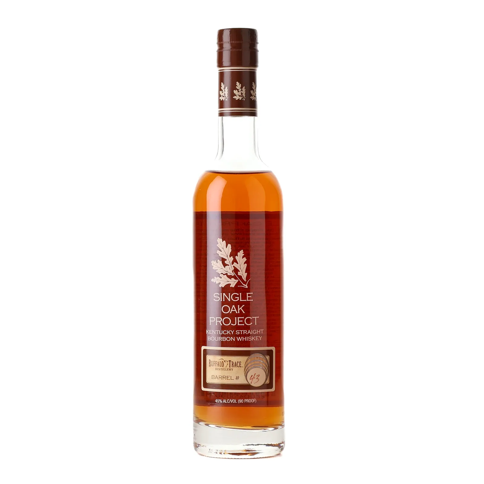 Buffalo Trace Single Oak Project Bourbon, Cask #43, 2012, 45% whisky bottle