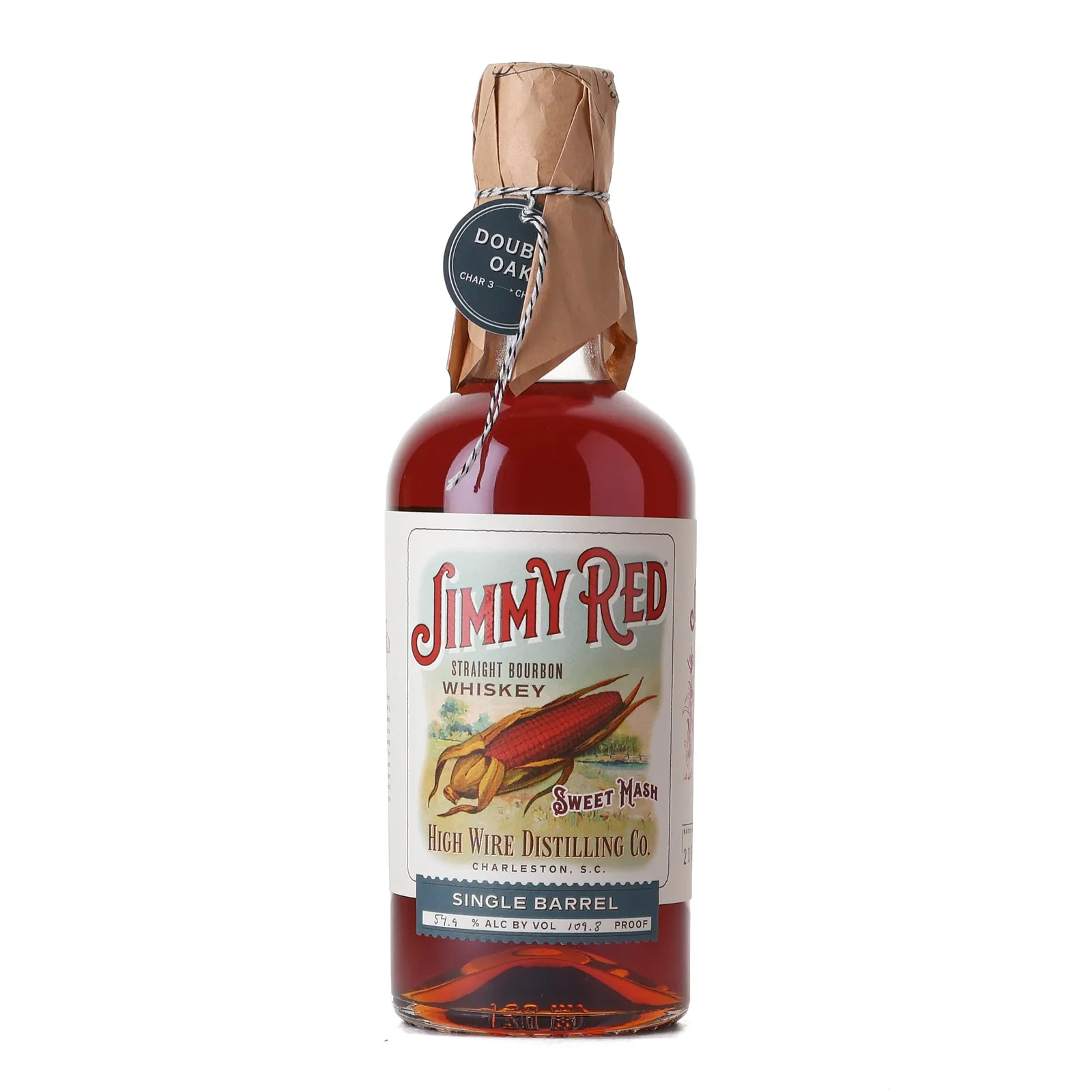 High Wire Distilling Co. Jimmy Red Double Oak Single Barrel, Batch No. 2006, 54.9% whisky bottle