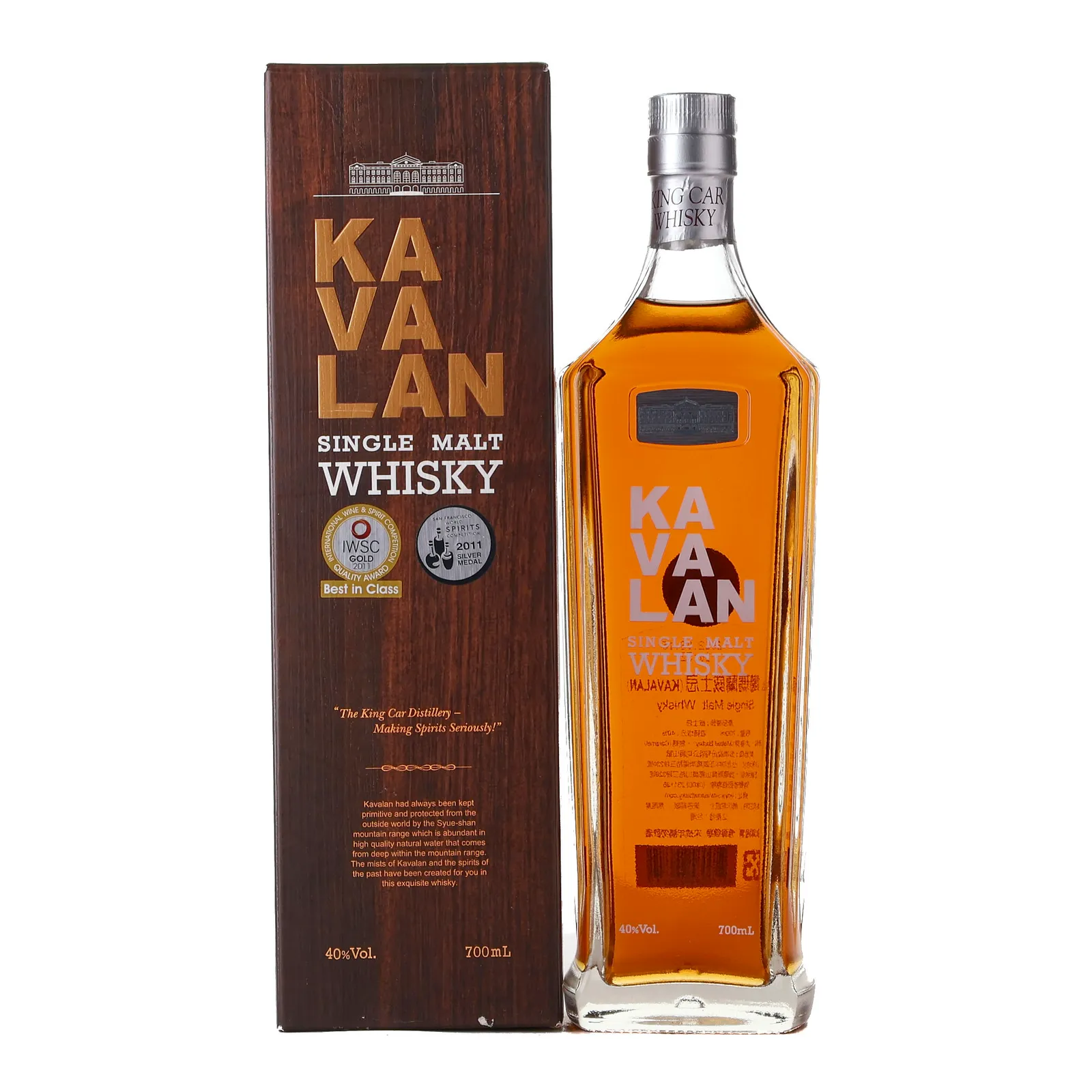 Kavalan King Car Single Malt Whisky, 2012, 40% whisky bottle