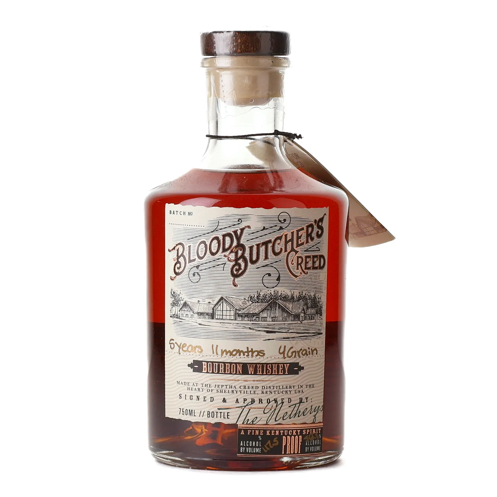 Jeptha Creed Bloody Butcher's Creed 4 Grain 5 Year Old, Cask #19-1014, 2025, 58.8% whisky bottle