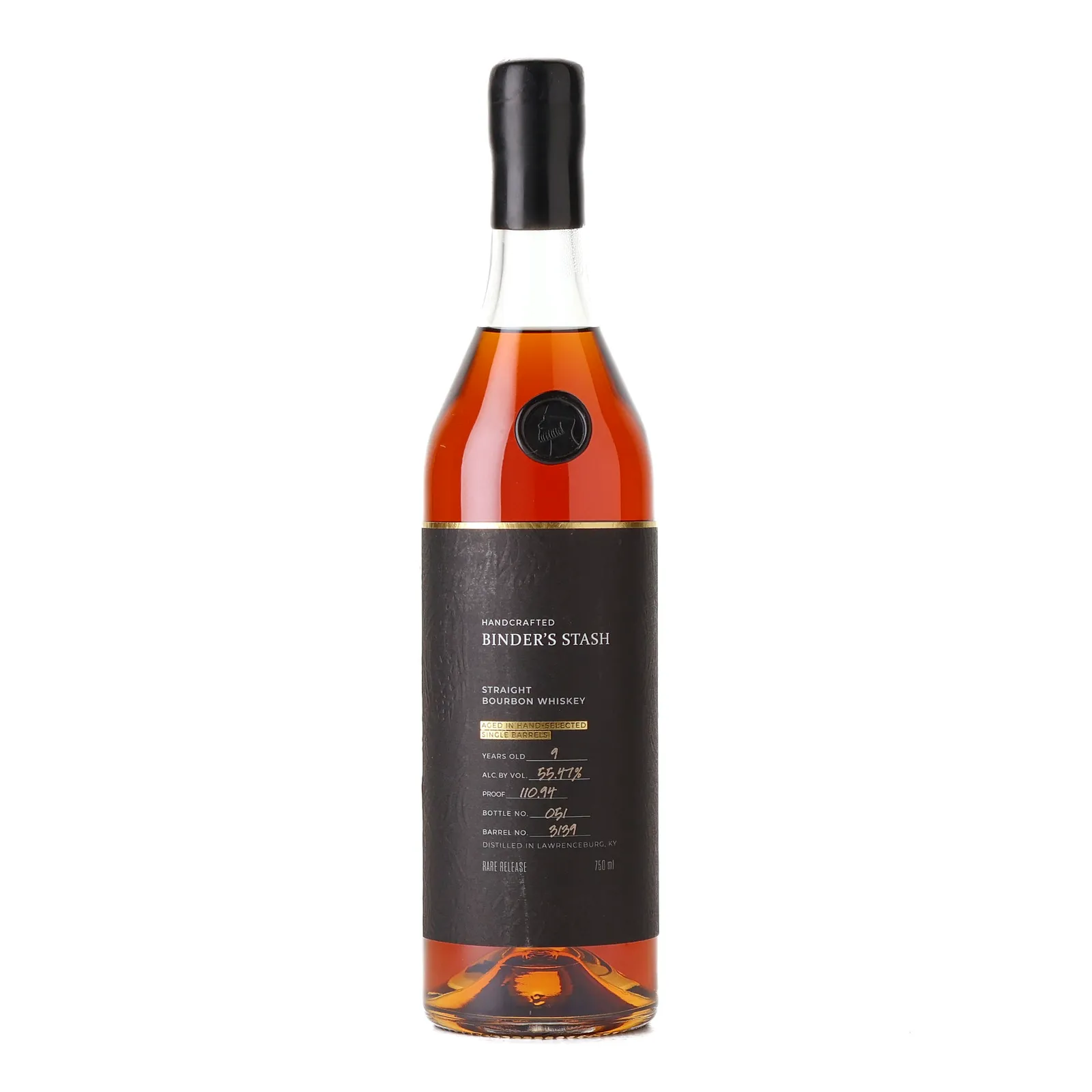 Binder's Stash No Chaser Private Barrel Selection 9 Year Old, New Oak Cask, Cask #3139, 55.47% whisky bottle