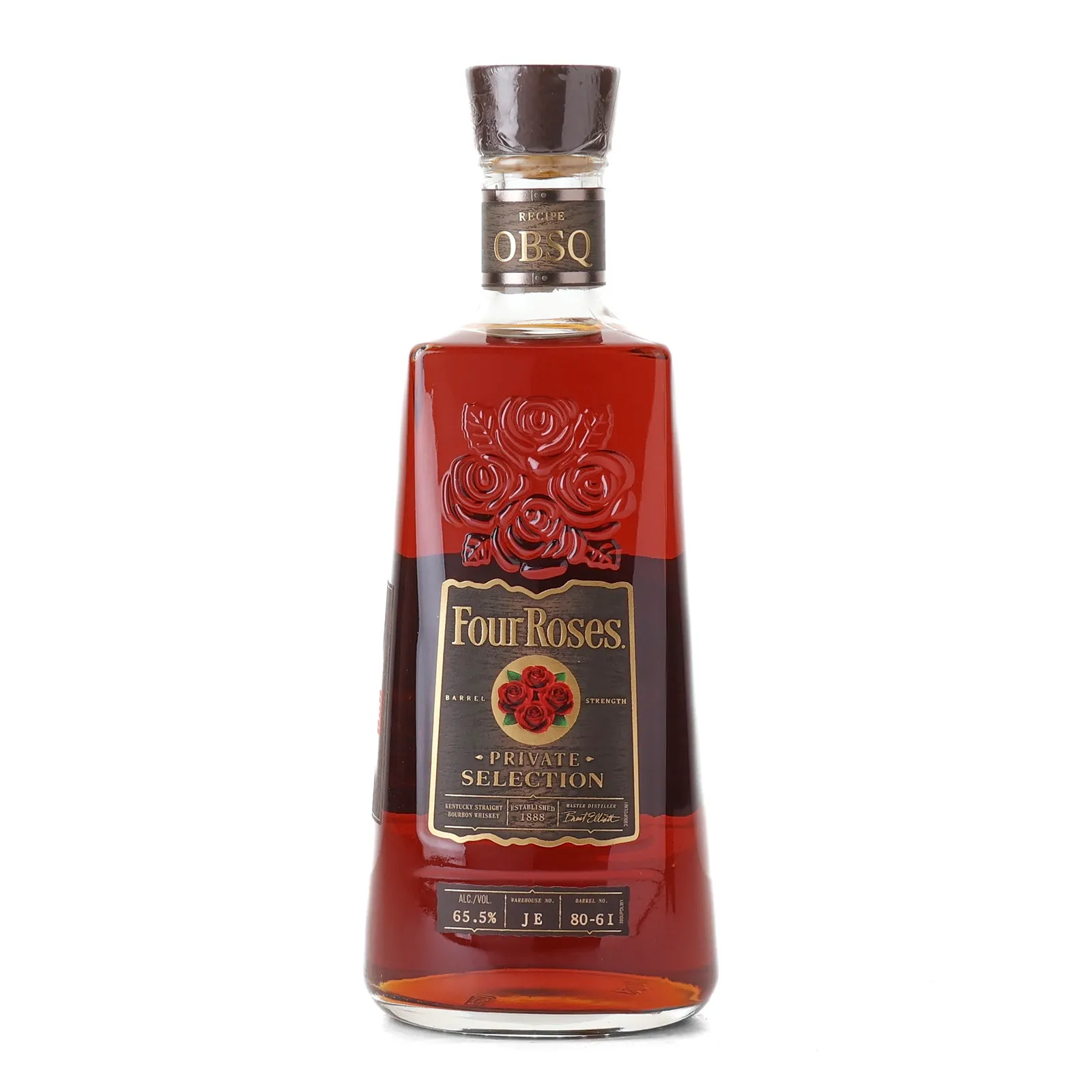 Four Roses Private Selection OBSQ 10 Year Old, Cask #80-6I, 2020, 65.5% whisky bottle