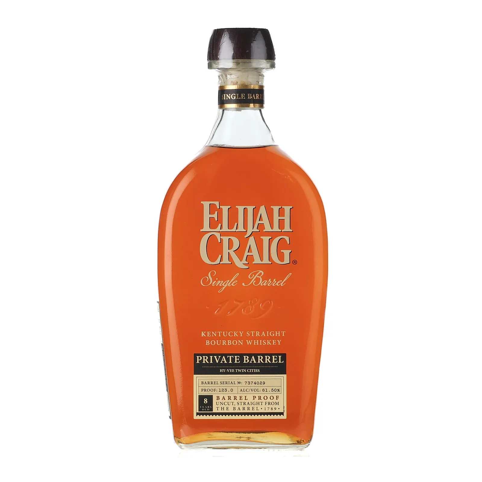 Elijah Craig Private Barrel 8 Year Old, Cask #7374029, 61.5% whisky bottle