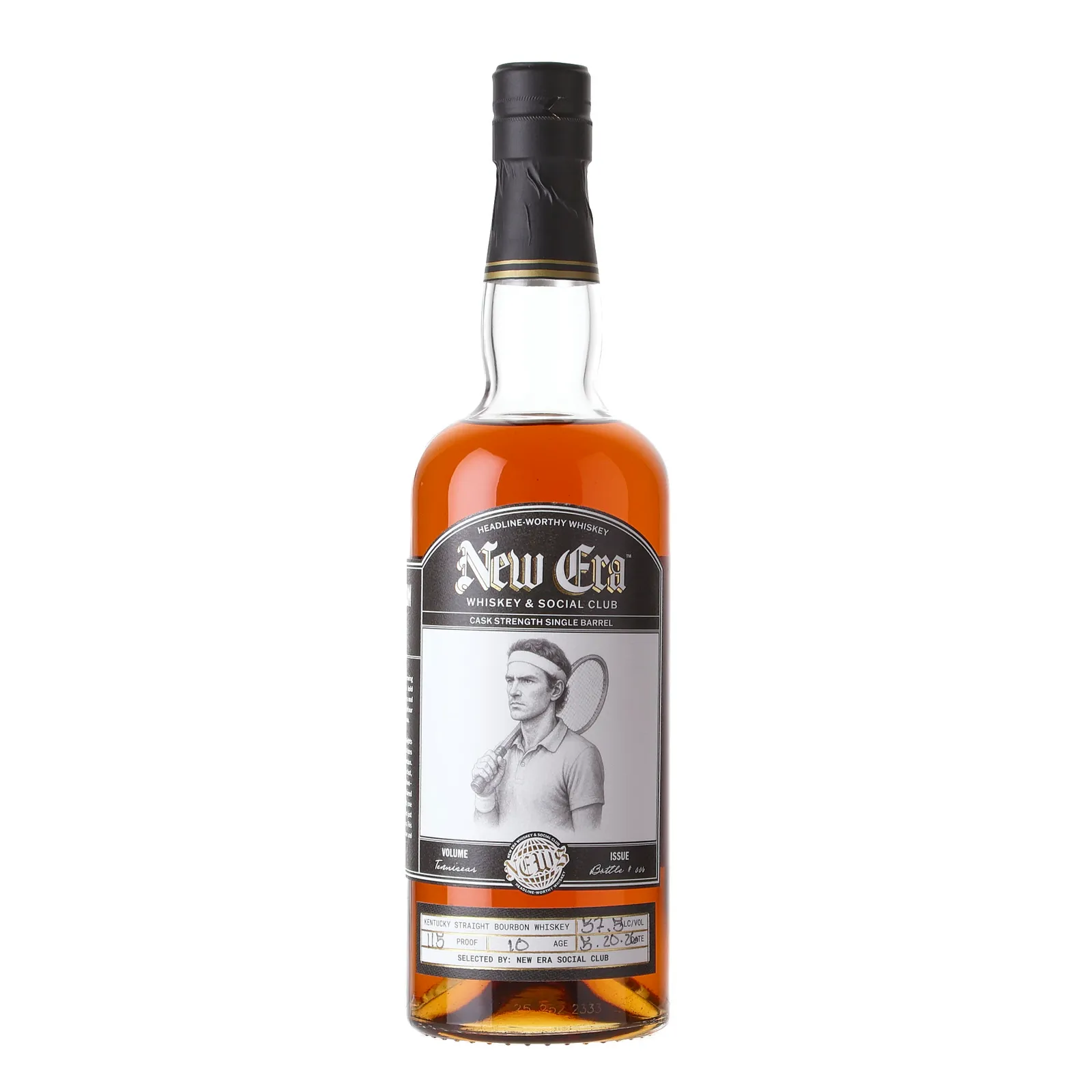 New Era Social Club Private Barrel Selection 10 Year Old, New American Oak Cask, New Era Whiskey & Social Club, 57.5% whisky bottle