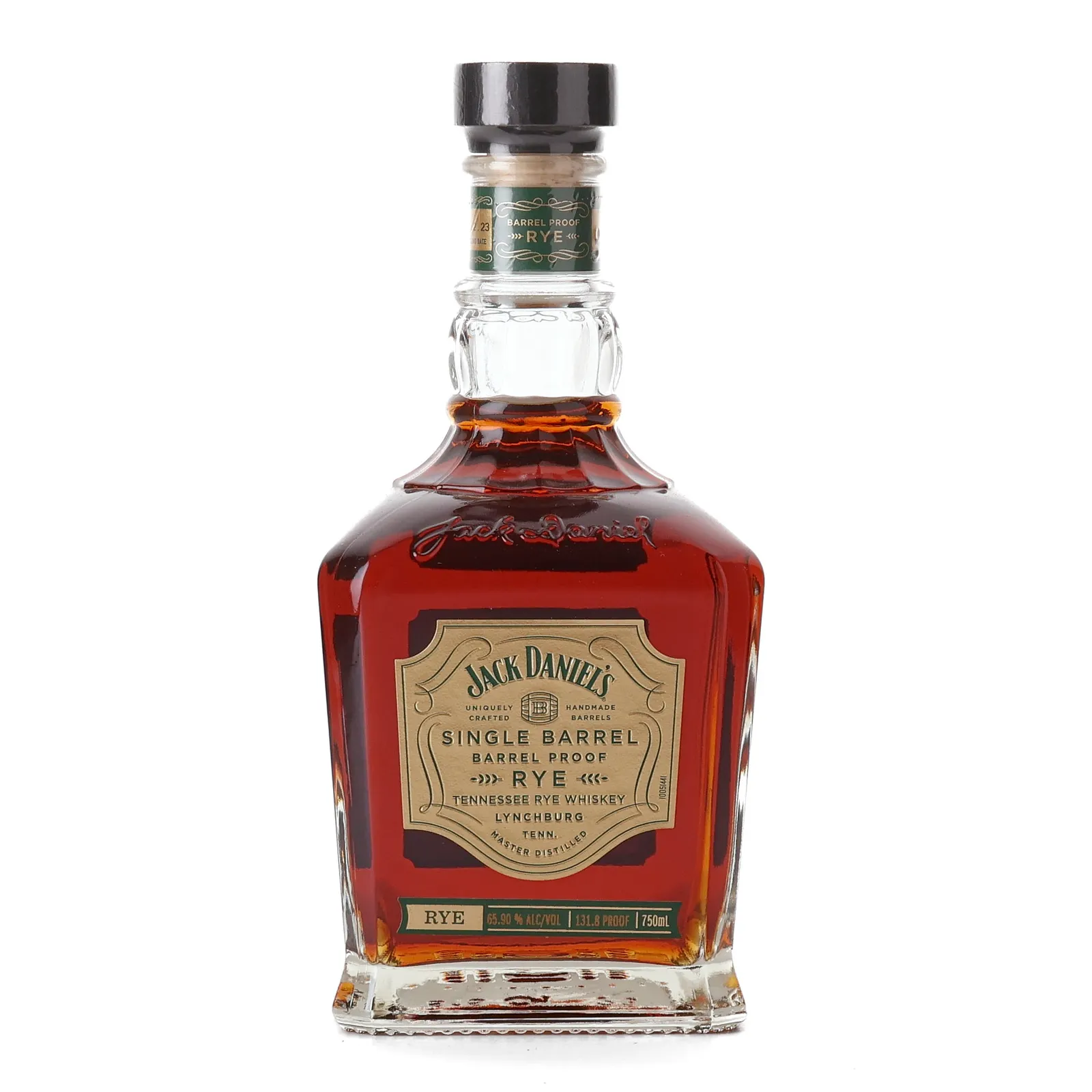 Jack Daniel's Single Barrel Barrel Proof Rye, Cask #23-10022, 2023, 65.9% whisky bottle