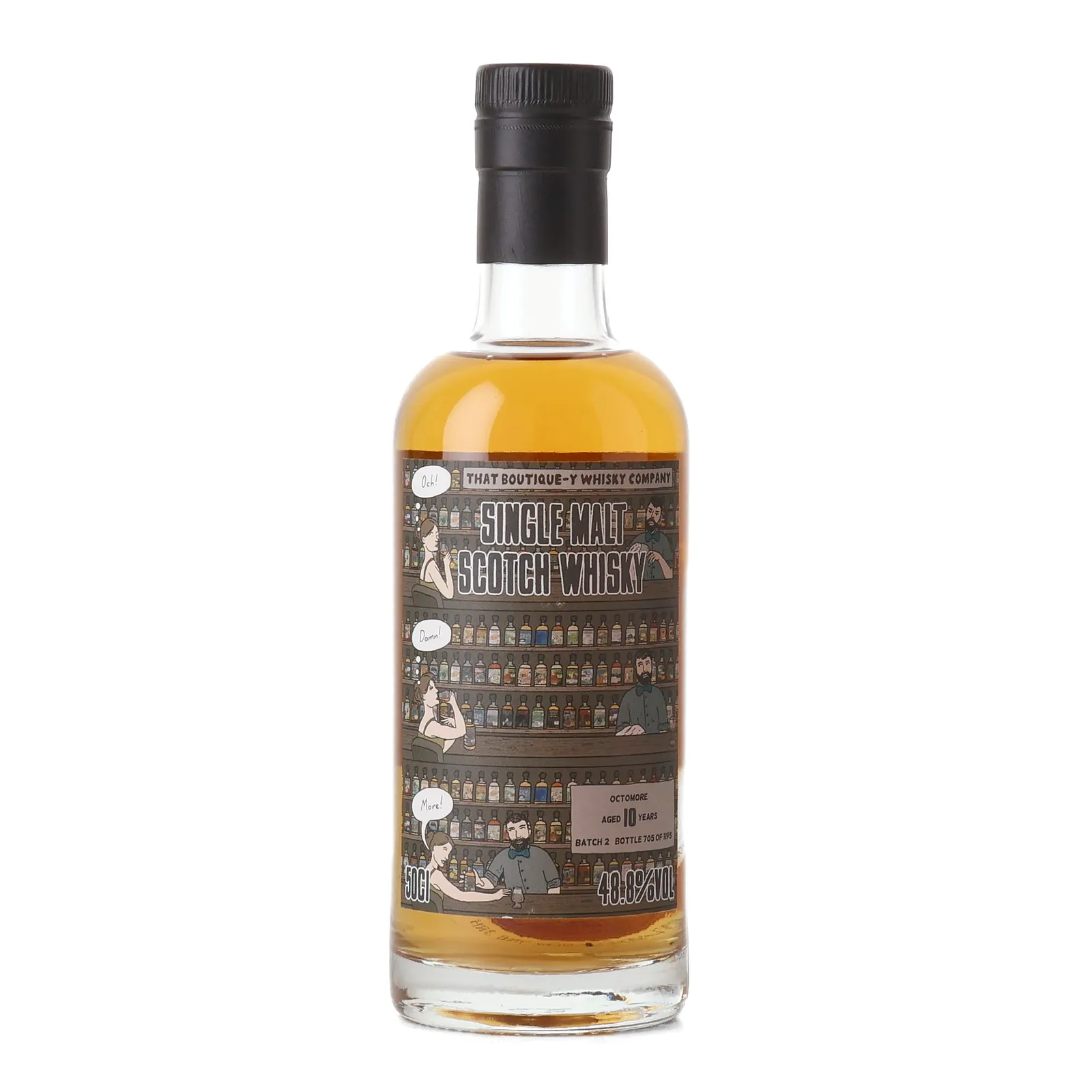 Octomore 10 Year Old, Batch No. 2, That Boutique-y Whisky Company, 48.8% whisky bottle
