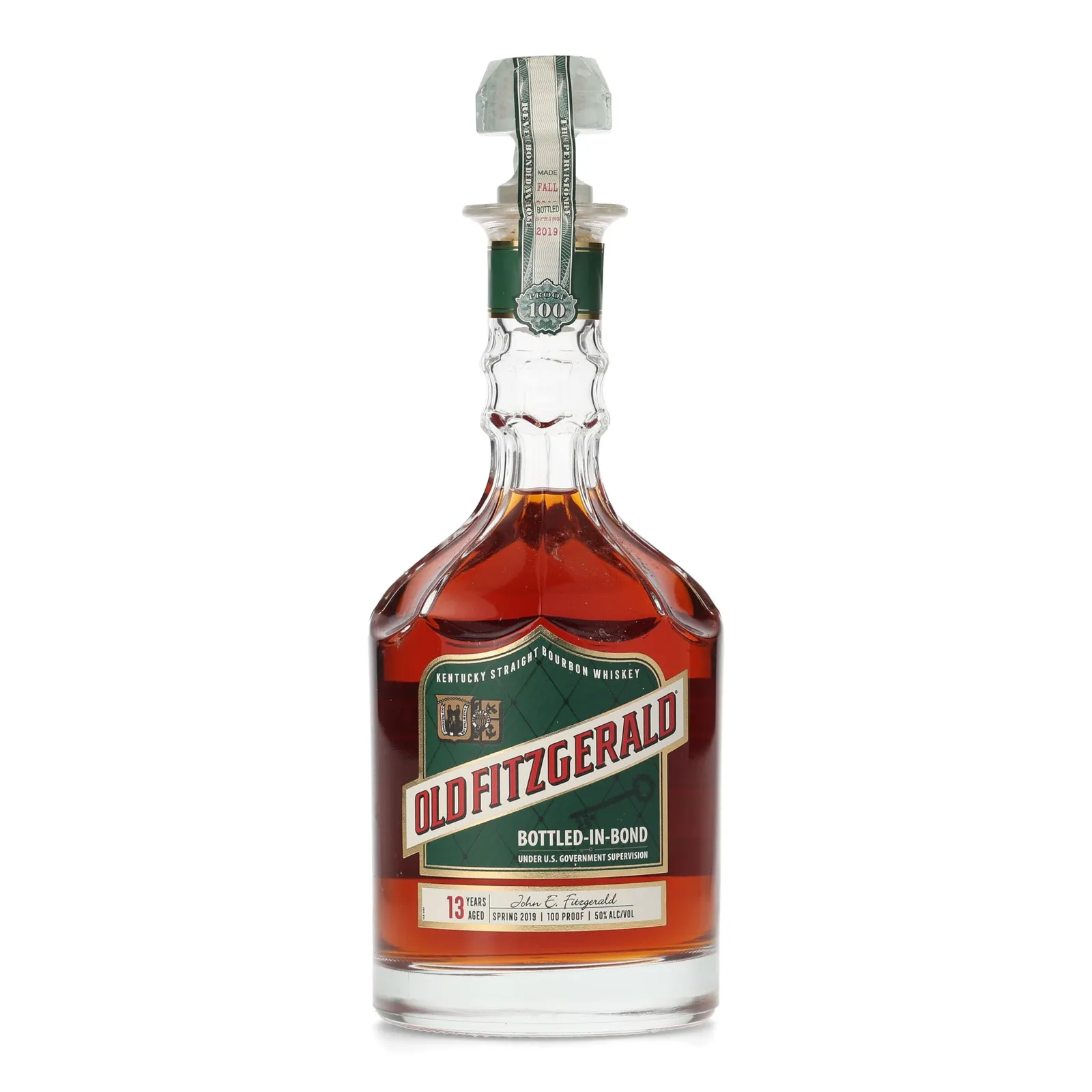 Old Fitzgerald Bottled-in-Bond 13 Year Old, Spring 2019, 2019, 50% whisky bottle