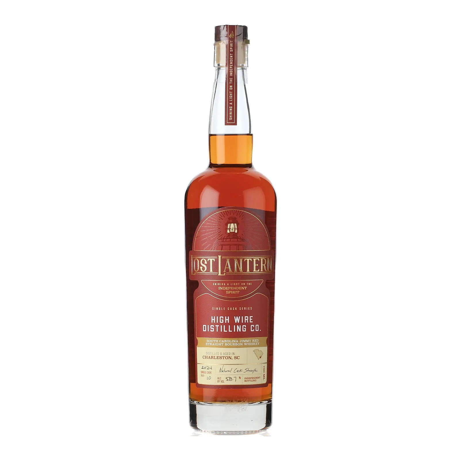 High Wire Distilling Co. Single Cask Series: High Wire South Carolina Straight Bourbon 3 Year Old, New Charred Oak Cask, Cask #10, 2024, Lost Lantern, 58.7% whisky bottle