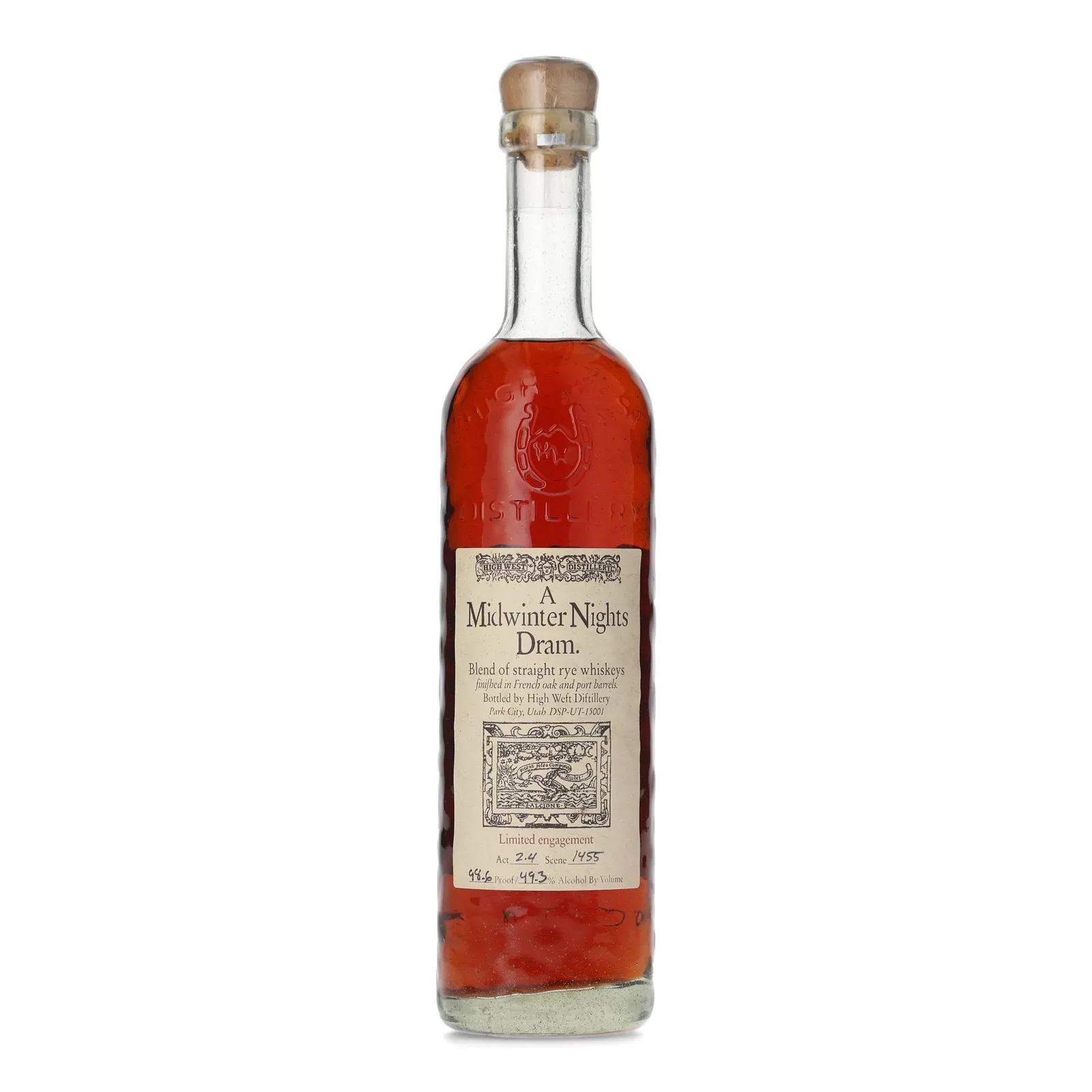 High West A Midwinter Night's Dram Act 6, Scene 2, French Oak & Port Cask, 49.3% whisky bottle