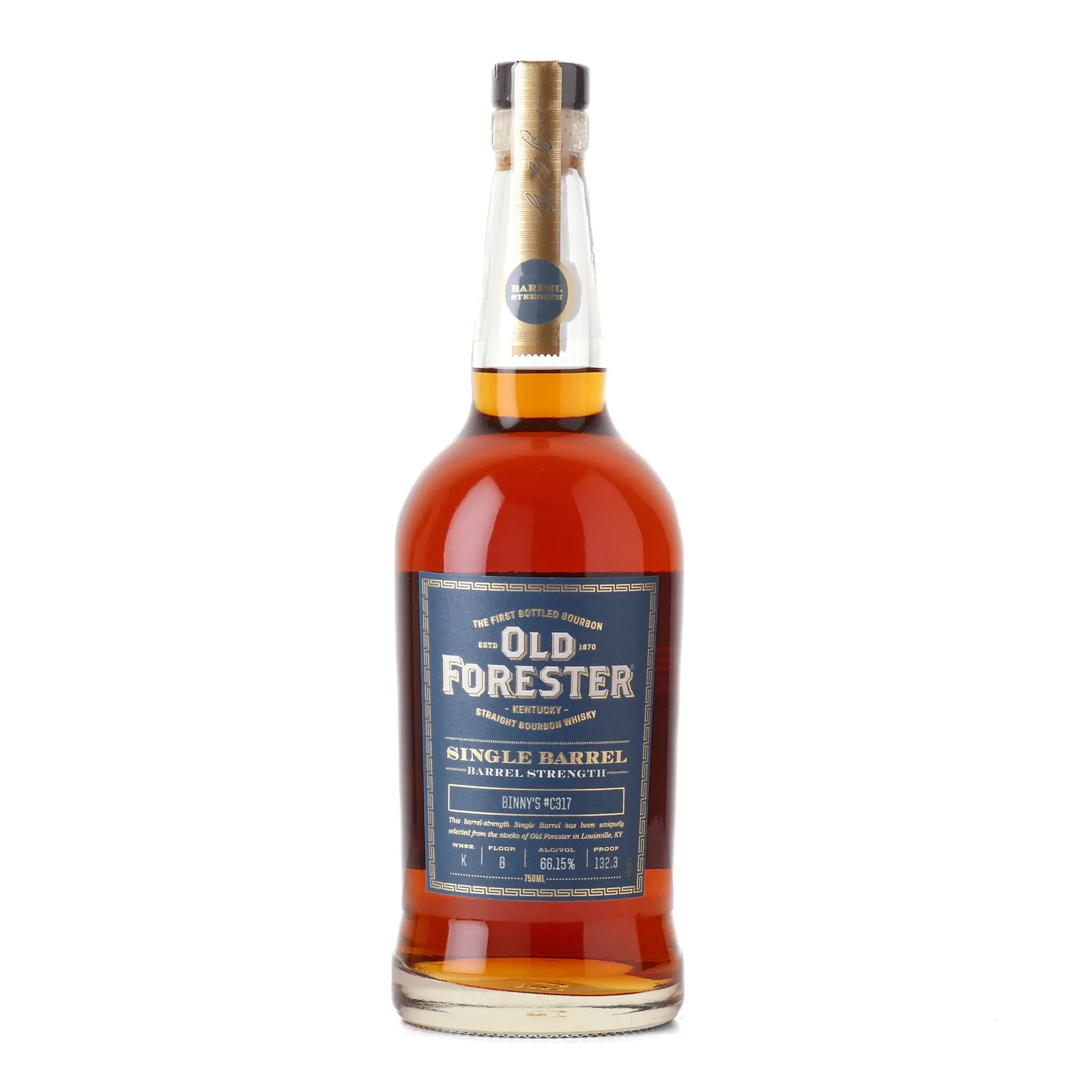 Old Forester Single Barrel Barrel Strength, Cask #C317, 66.15% whisky bottle