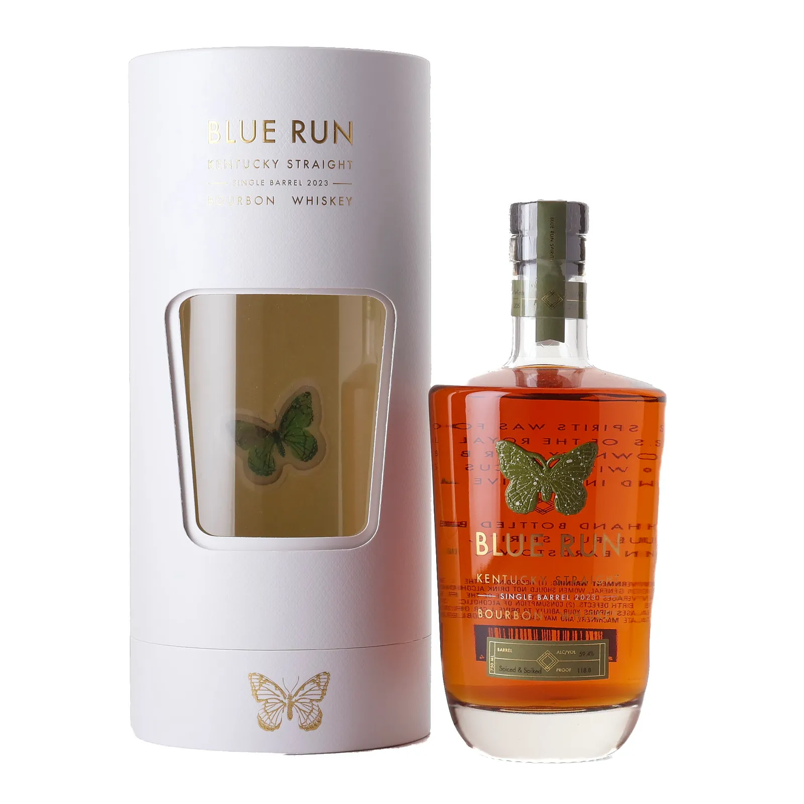 Blue Run Spiced & Spiked, Single Barrel, 2023, 59.4% whisky bottle