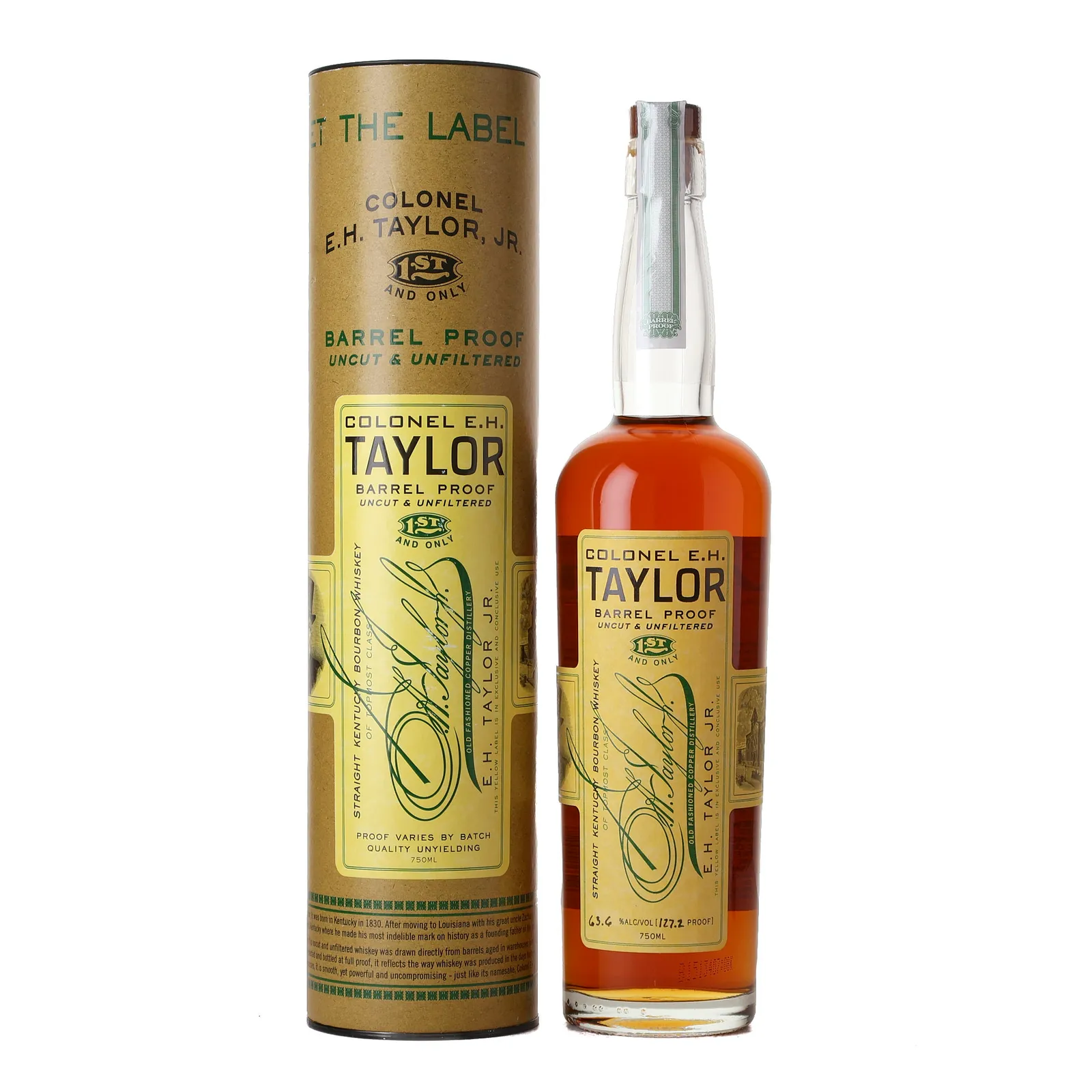 Colonel E.H. Taylor Barrel Proof Bourbon, New Charred Oak Cask, Batch 4, 2015, 63.6% whisky bottle
