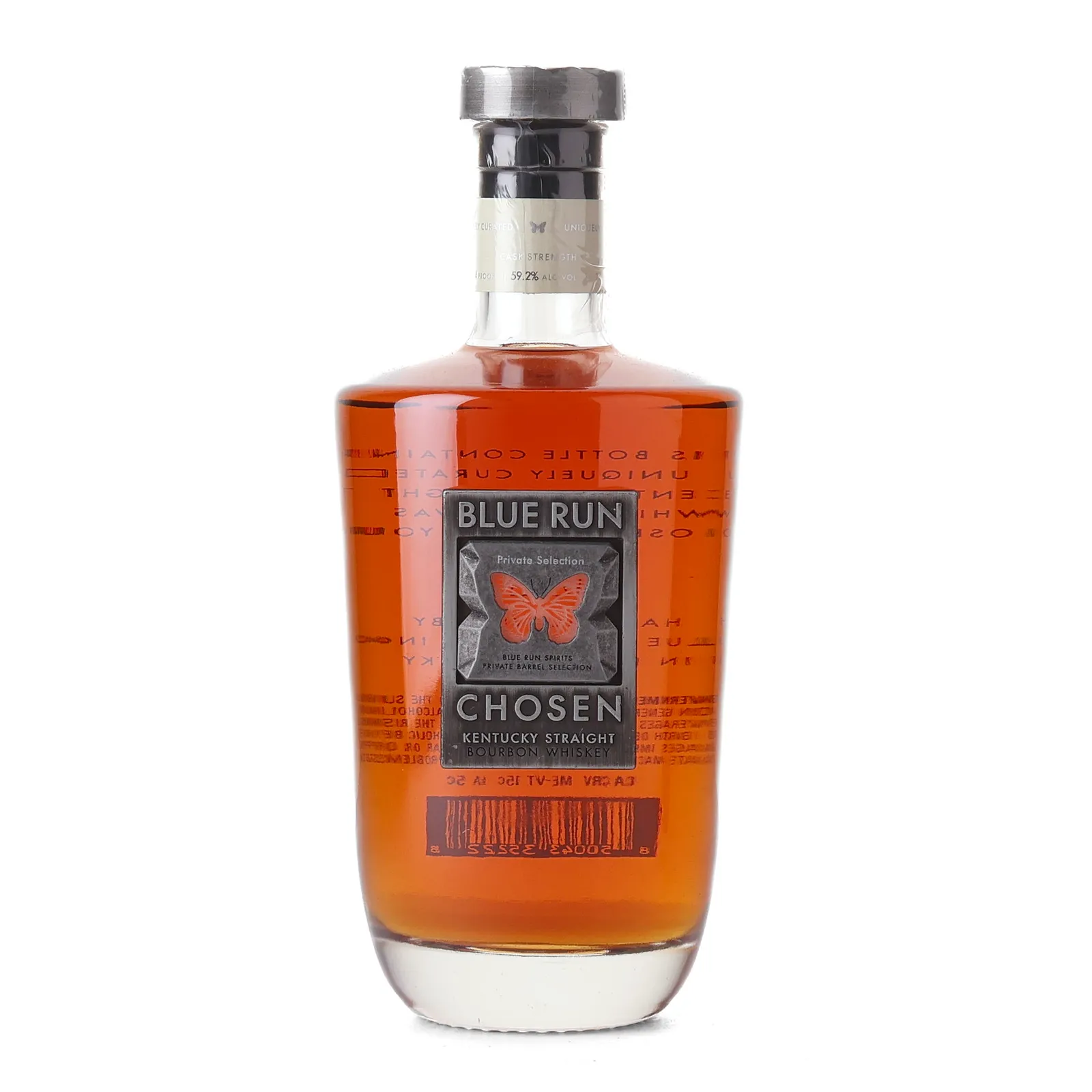 Blue Run Chosen Kentucky Straight Bourbon Whiskey Private Barrel Selection, New Charred Oak Cask, 59.2% whisky bottle