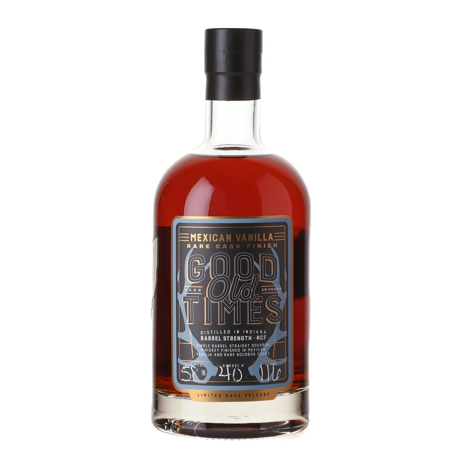 Good Old Times Mexican Vanilla Rare Cask Finish 10 Year Old, Mexican Vanilla Cask, Cask #240, Good Times, 58% whisky bottle