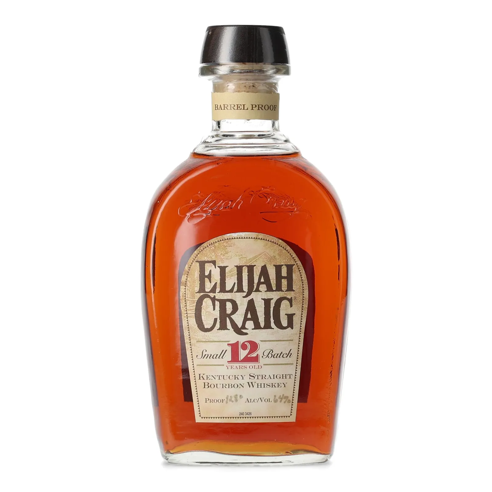 Elijah Craig Small Batch No. Barrel Proof 12 Year Old, 64% whisky bottle