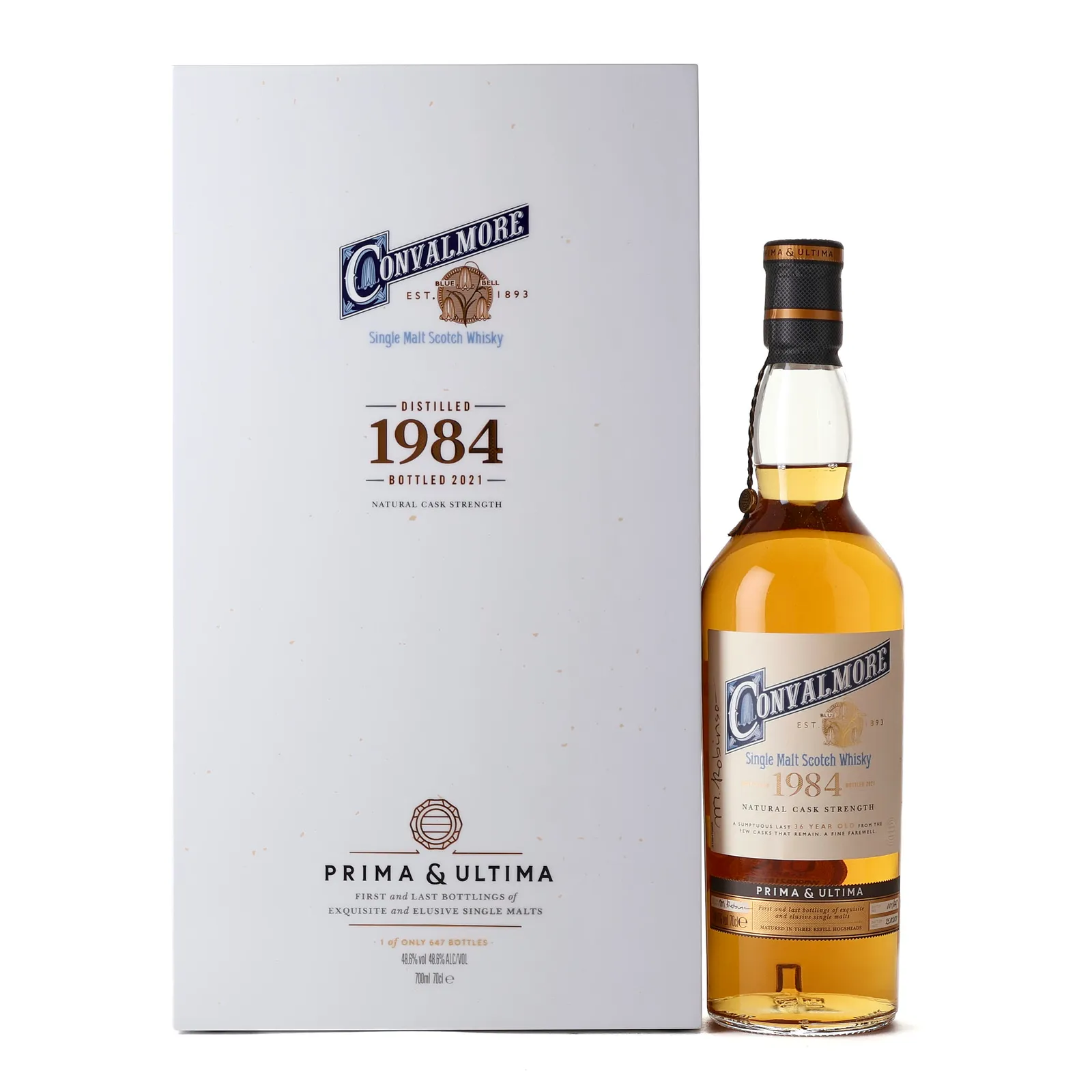 Convalmore Prima & Ultima 36 Year Old, Refill American Oak Hogshead Cask, 2021, 48.6% whisky bottle