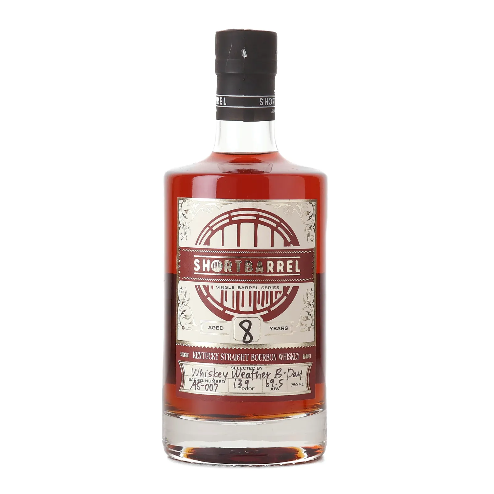Shortbarrel Whiskey Weather B-Day 8 Year Old, Cask #AS-007, Shortbarrel, 69.5% whisky bottle