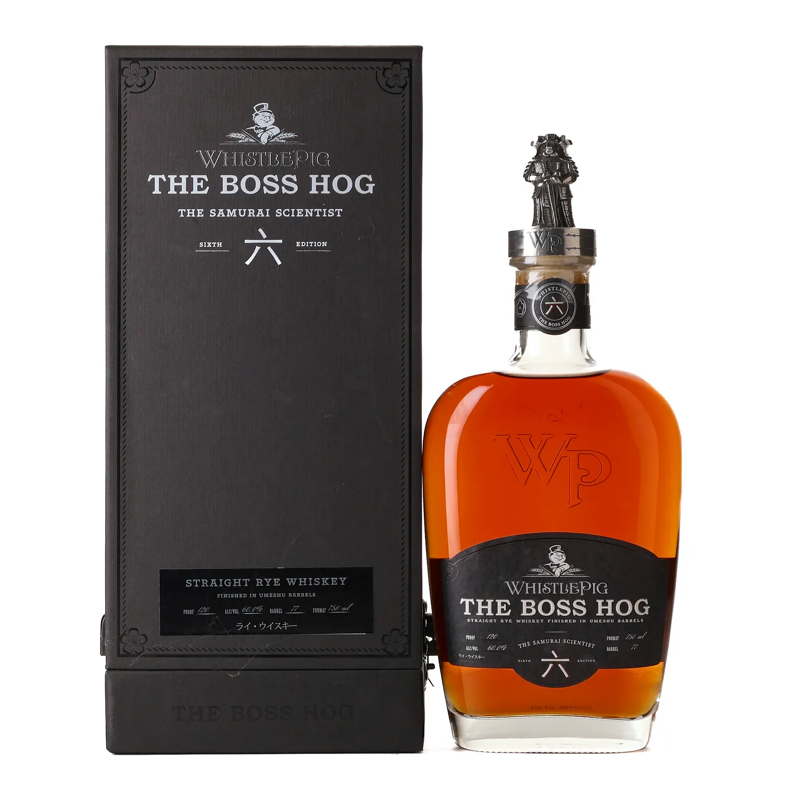 WhistlePig The Boss Hog 6th Edition - The Samurai Scientist 16 Year Old, Umeshu Cask, Cask #77, 2019, 60% whisky bottle