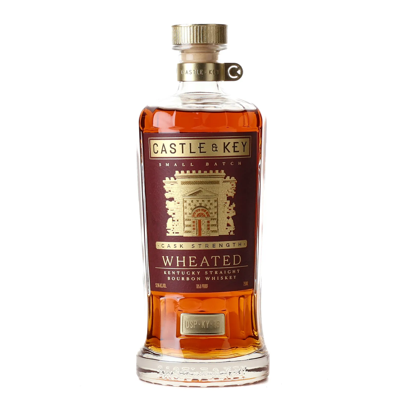 Castle & Key Cask Strength Wheated Bourbon 7 Year Old, Batch No. 1, 52.9% whisky bottle