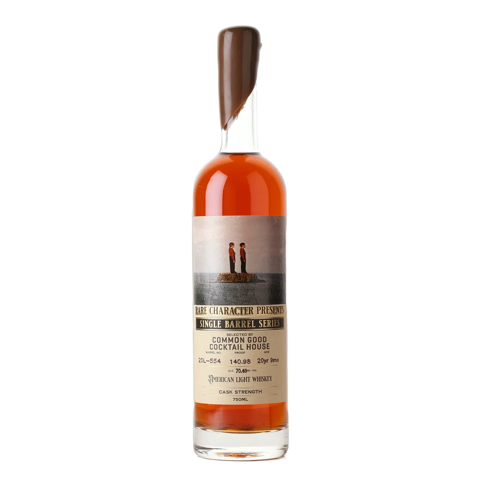 Rare Character Single Barrel Series Common Good Cocktail House 20 Year Old, New Charred Oak Cask, Cask #20L-554, 2005, Rare Character, 70.49% whisky bottle