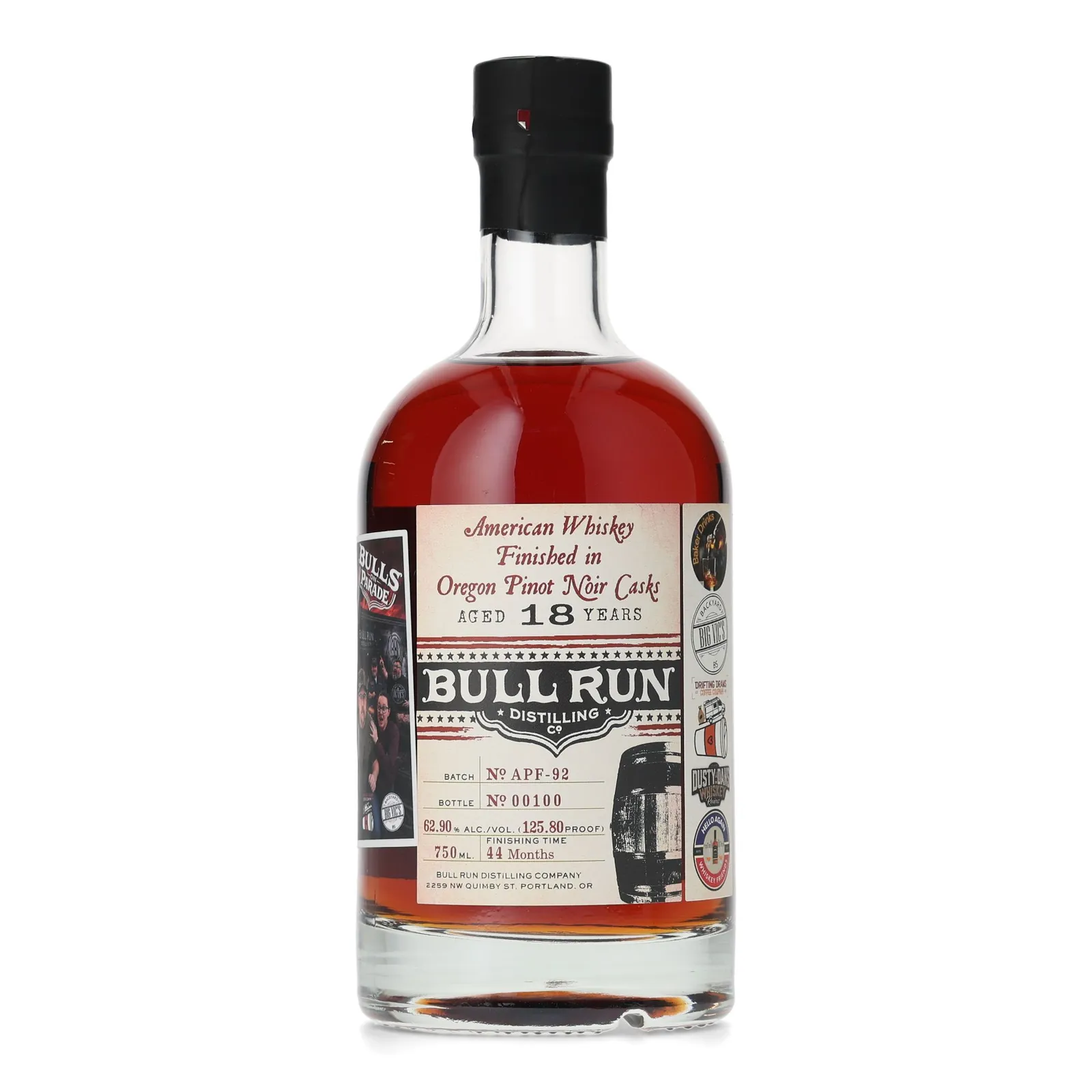 Bull Run Bulls On Parade 18 Year Old, Pinot Noir Cask, Batch No. APF-92, 2026, 62.9% whisky bottle