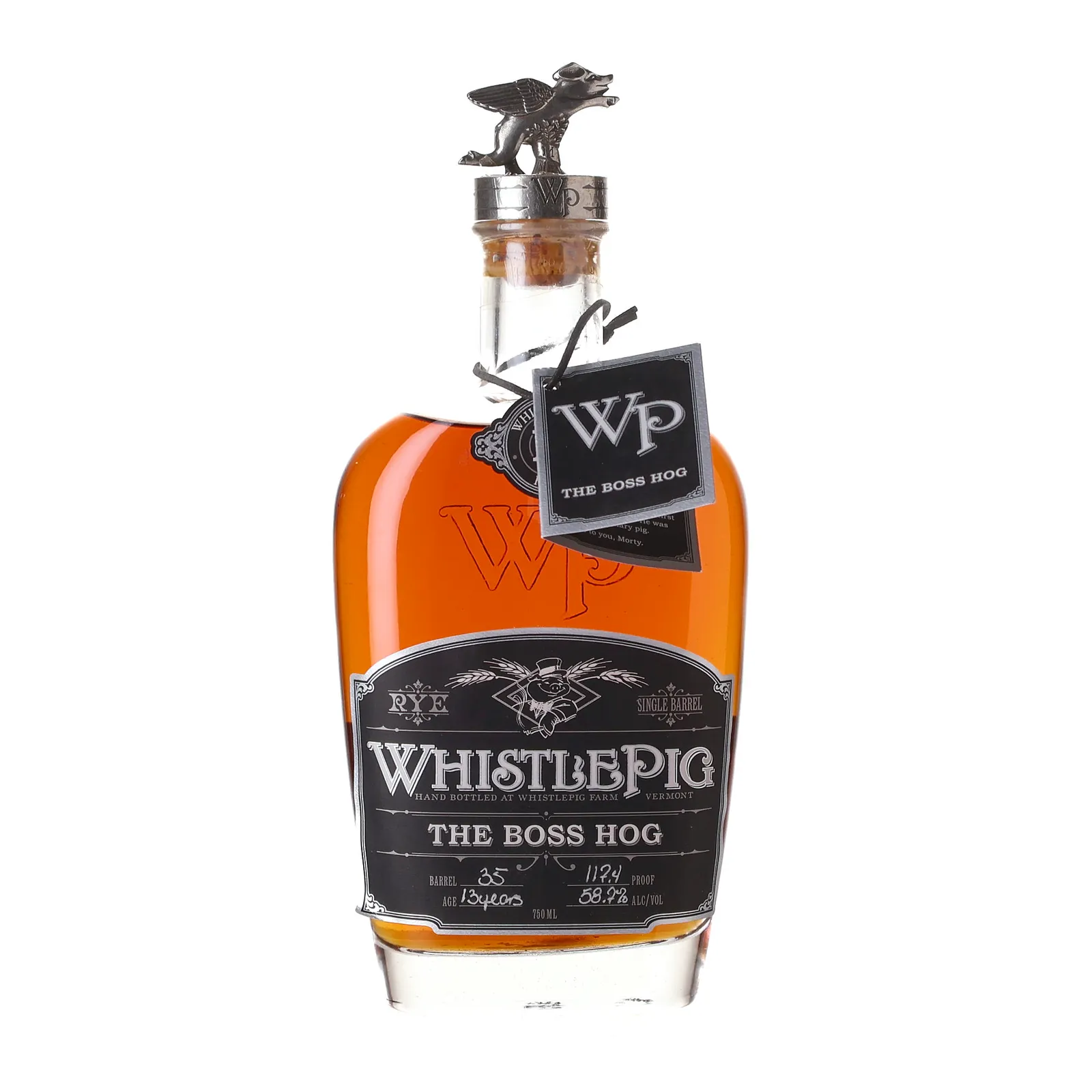 WhistlePig The Boss Hog '2nd Edition - The Spirit of Mortimer' Rye 13 Year Old, Cask #35, 2014, 58.7% whisky bottle
