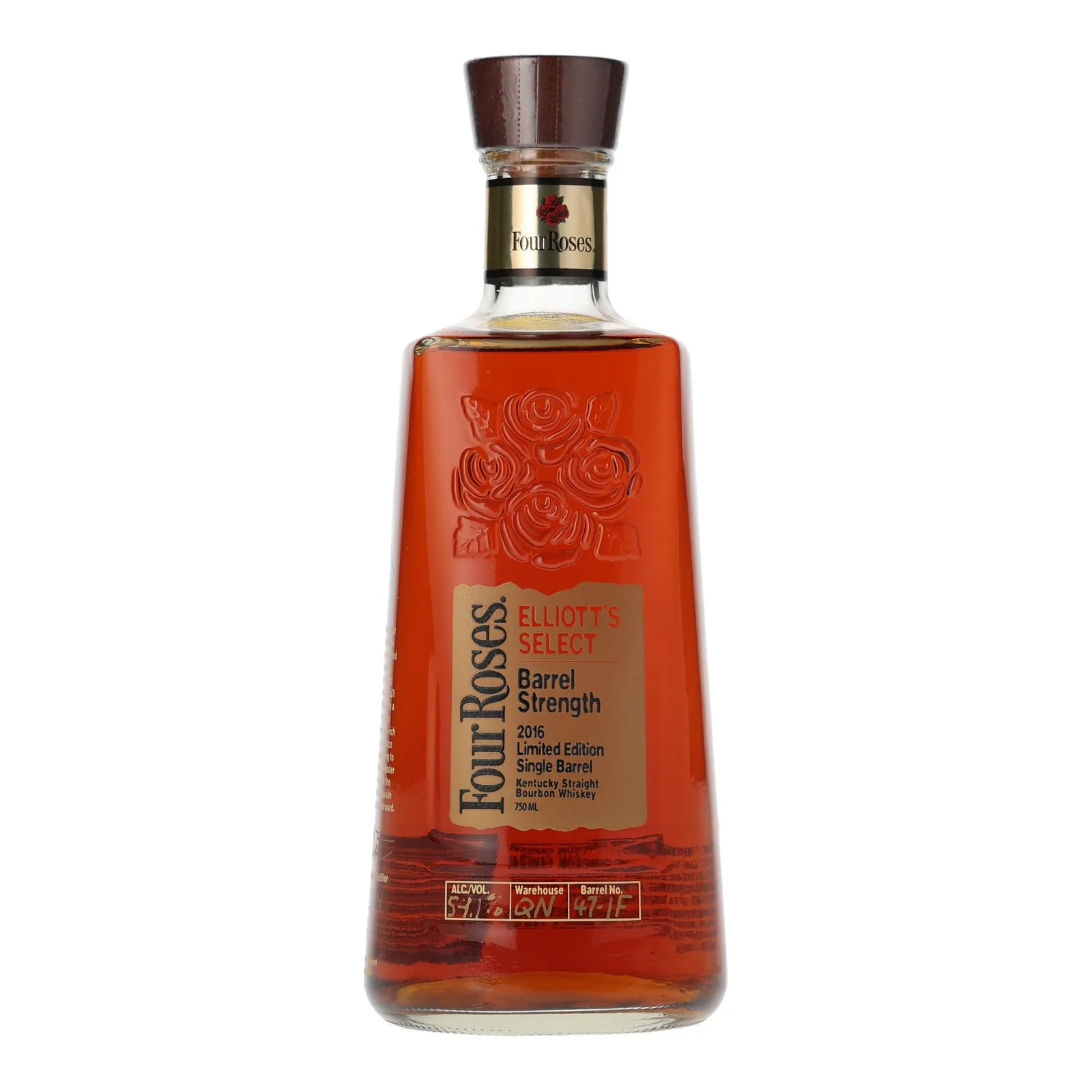 Four Roses Elliott's Select Barrel Strength 14 Year Old, New Charred Oak Cask, Cask #QN 47-1F, 2016, 54.1% whisky bottle