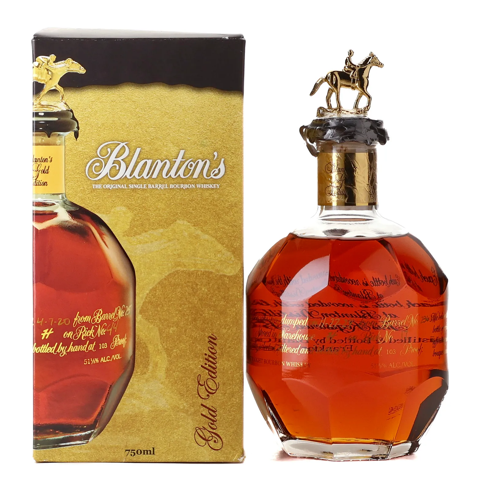 Blanton's Gold Edition Single Barrel Bourbon, Cask #2363, 2024, 51.5% whisky bottle