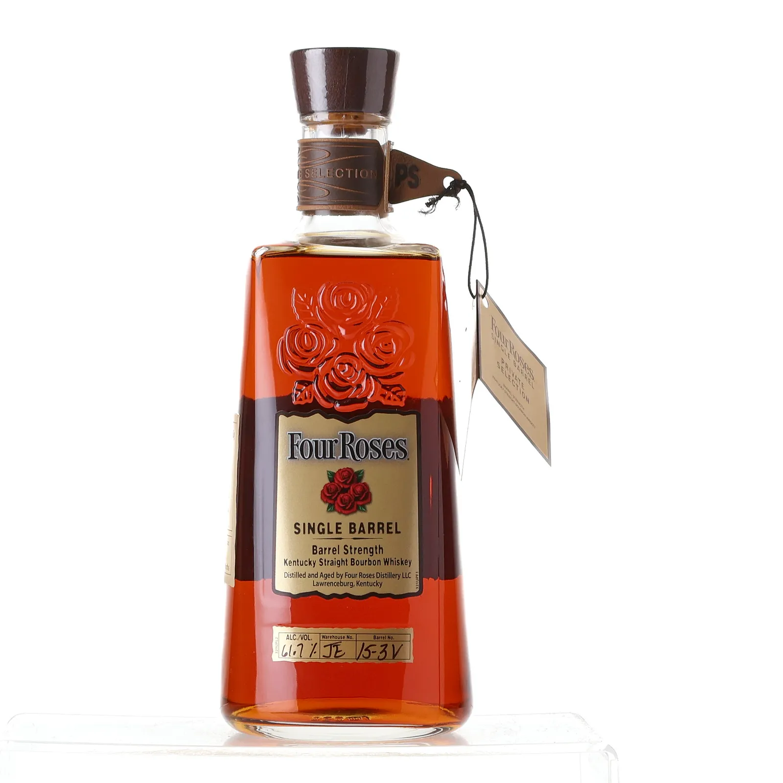 Four Roses Single Barrel Private Selection OBSQ 10 Year Old, Cask #JE 15-3V, 2020, 61.7% whisky bottle