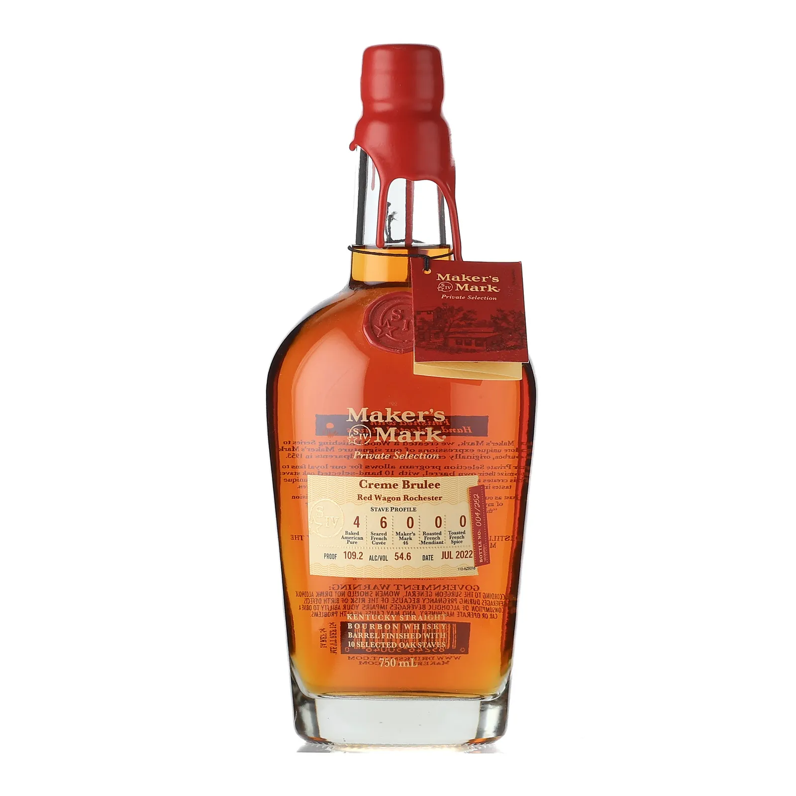 Maker's Mark Private Selection Creme Brulee, American Oak Cask, 2022, 54.6% whisky bottle