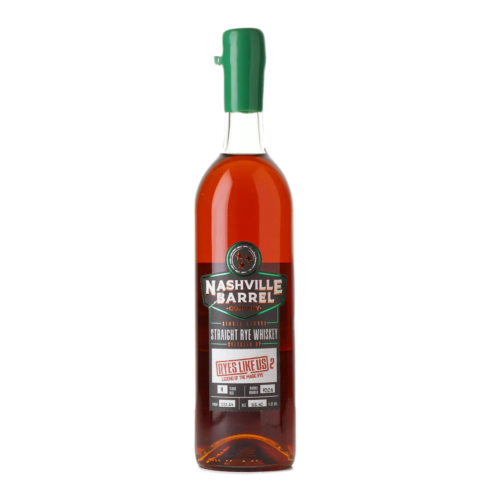 Nashville Barrel Company 7 Year Rye 'Ryes Like Us 2' Private Barrel Selection, Oak Cask, Cask #7028, Barrels for Good, 55.8% whisky bottle