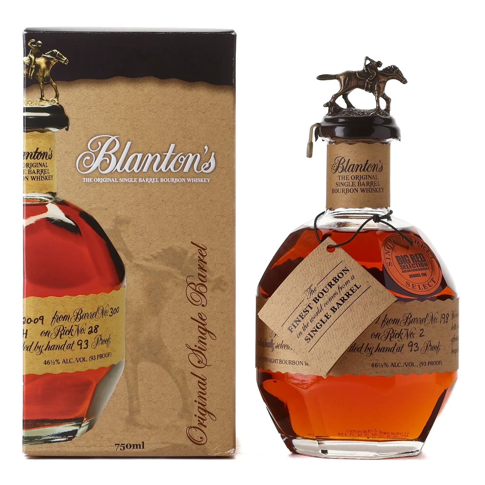 Blanton's Big Red Private Barrel Selection, Cask #198, 2017, 46.5% whisky bottle