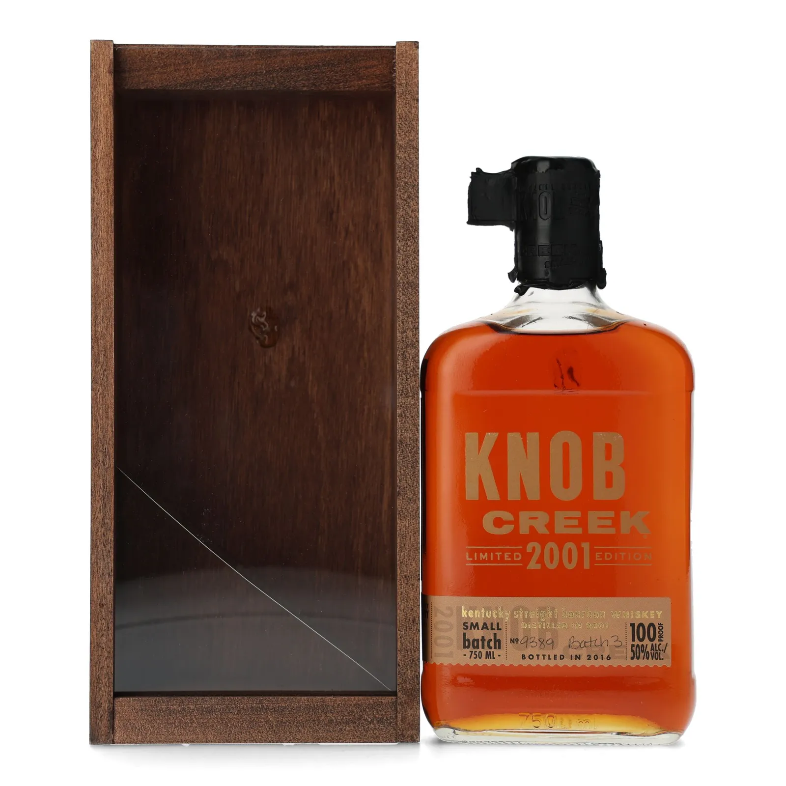 Knob Creek 2001 Limited Edition Small Batch No. 14 Year Old, Batch No. 3, 2016, 50% whisky bottle