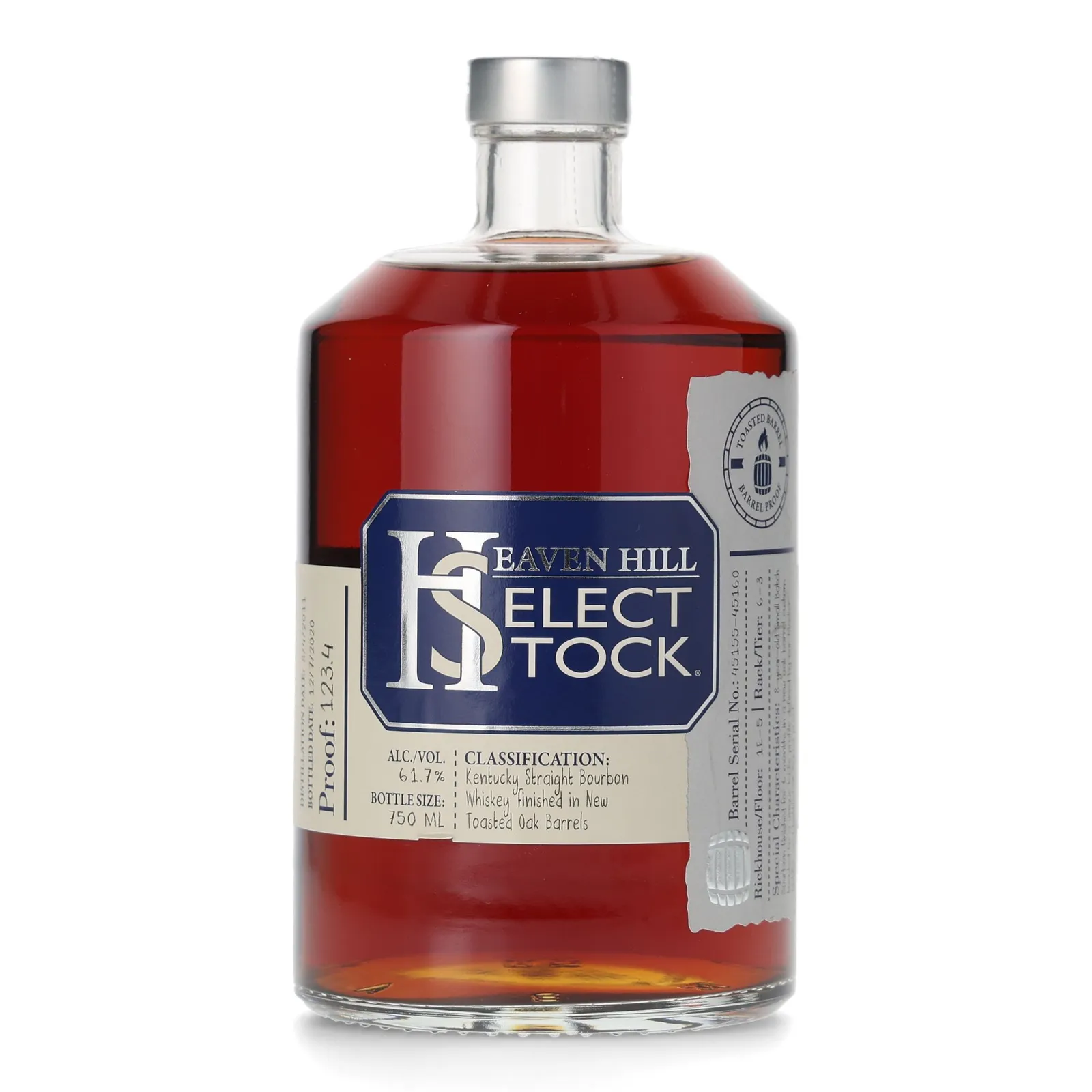 Heaven Hill 'Select Stock: Toasted Barrel' Bourbon (2020) 8 Year Old, Toasted Oak Cask, Cask #45155-45160, 2020, 61.7% whisky bottle