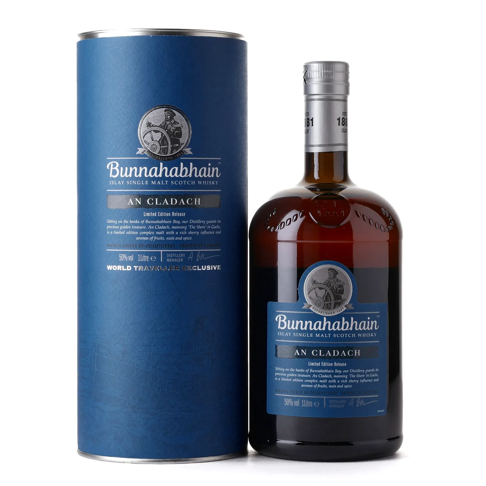 Bunnahabhain An Cladach, Bourbon & Sherry Cask, 50% whisky bottle