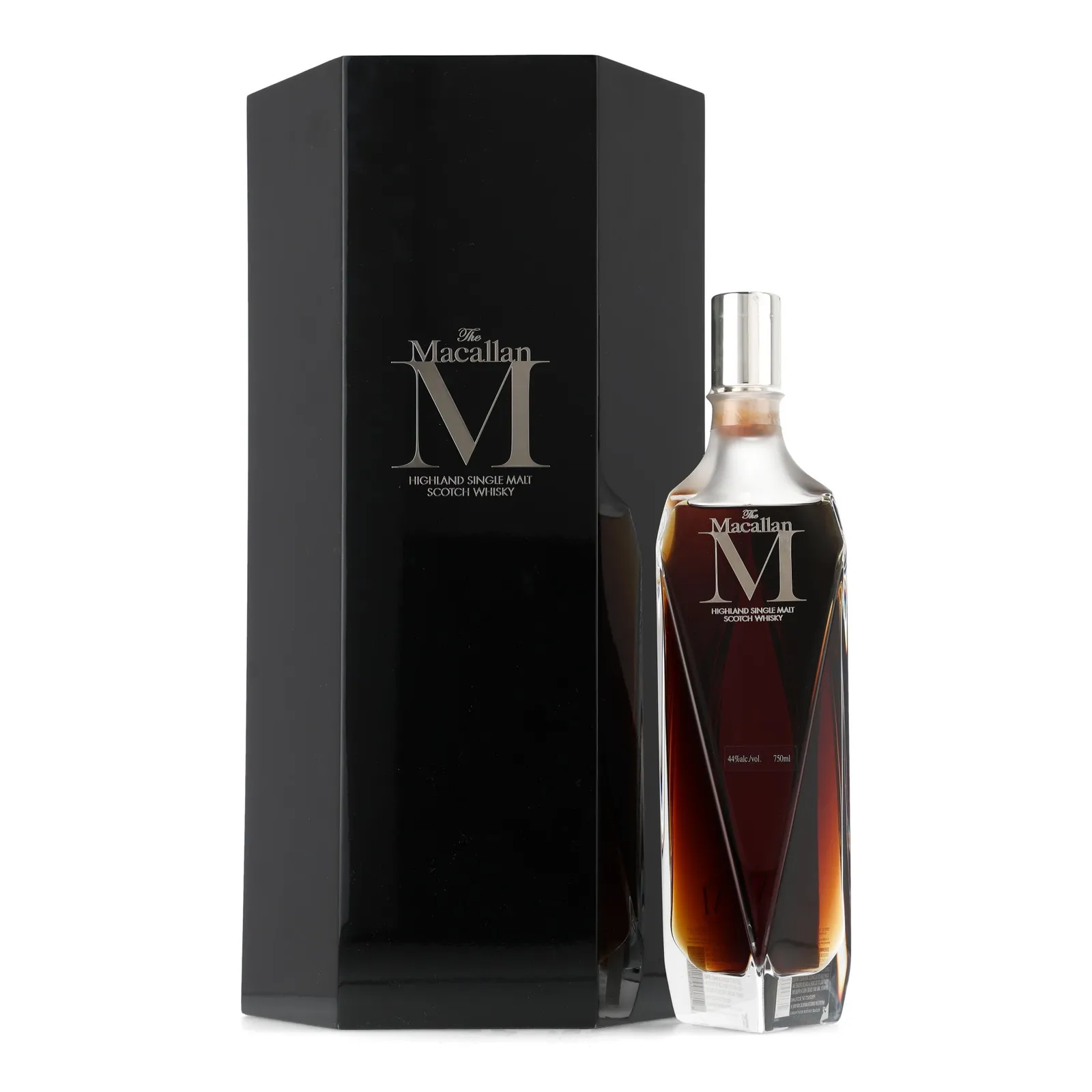Macallan M, Sherry Cask, 44% whisky bottle
