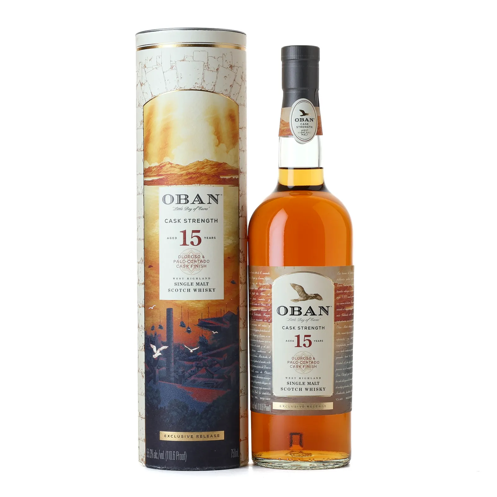 Oban Cask Strength Exclusive Release 15 Year Old, Oloroso & Palo Cortado Cask, 2024, 55.3% whisky bottle