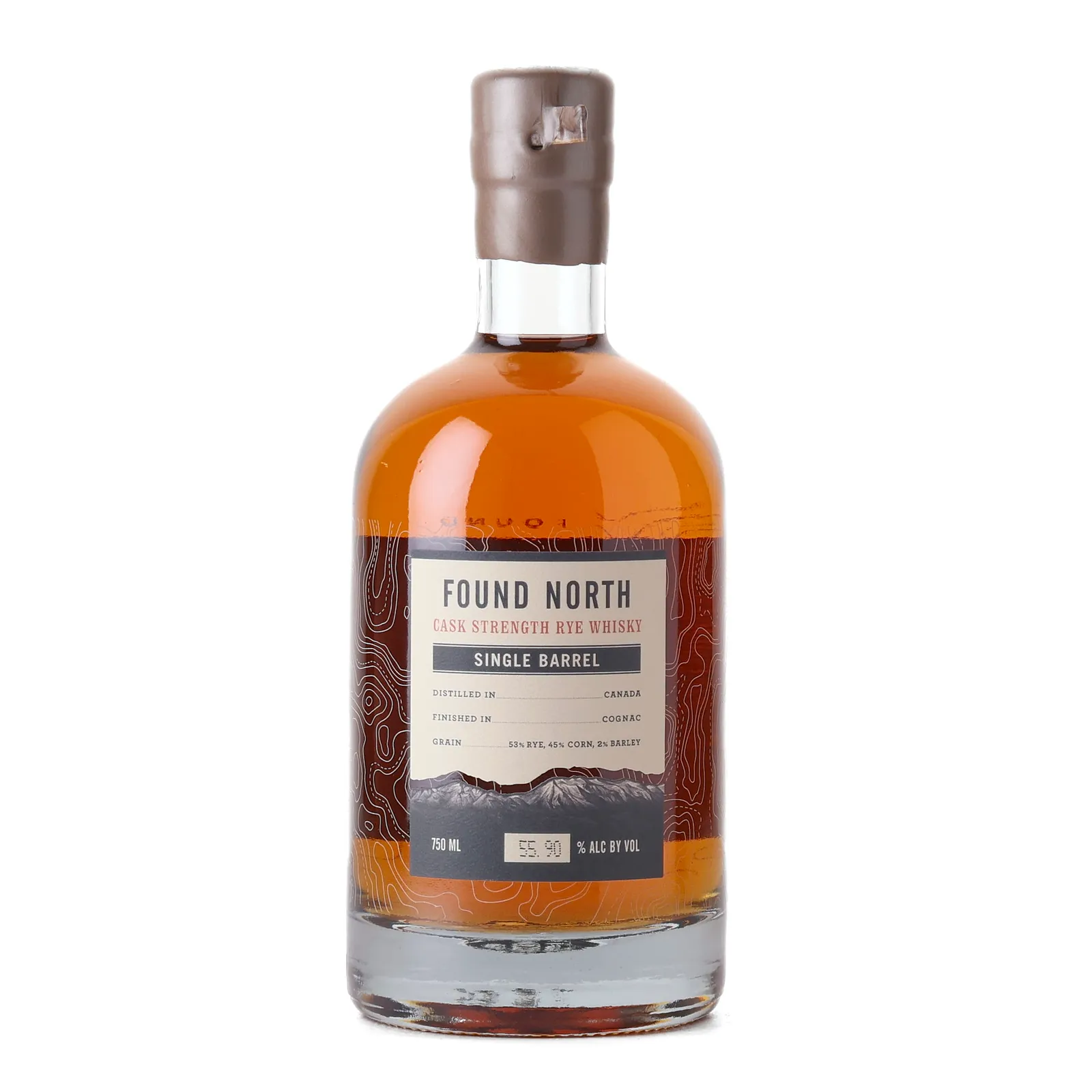 Found North Cask Strength Rye Whisky Single Barrel 10 Year Old, Cognac Cask, Cask #5976, Season 005, 55.9% whisky bottle