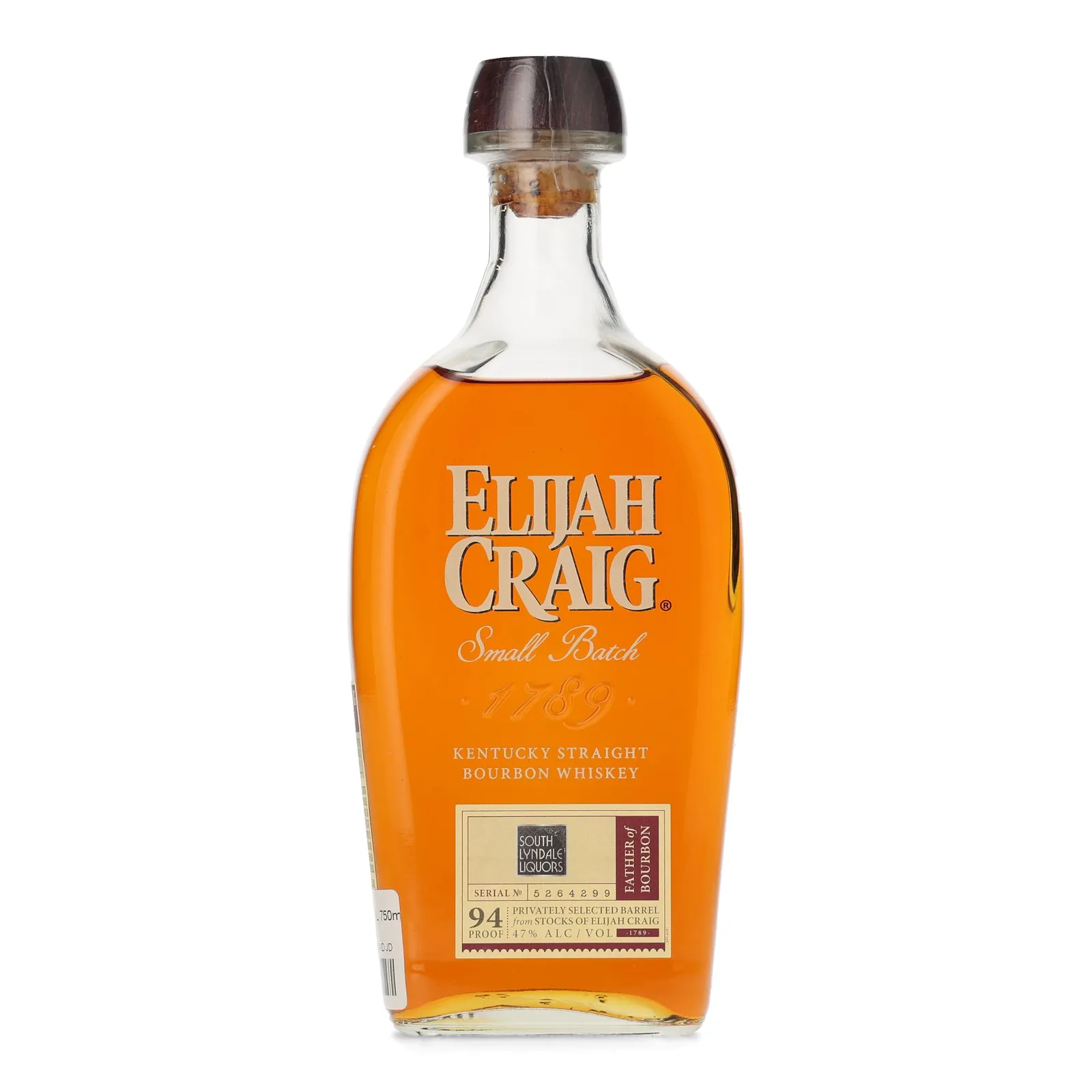 Elijah Craig Small Batch No. Bourbon 'South Lyndale Liquors' Private Barrel Selection, New Charred Oak Cask, Cask #5264299, 47% whisky bottle