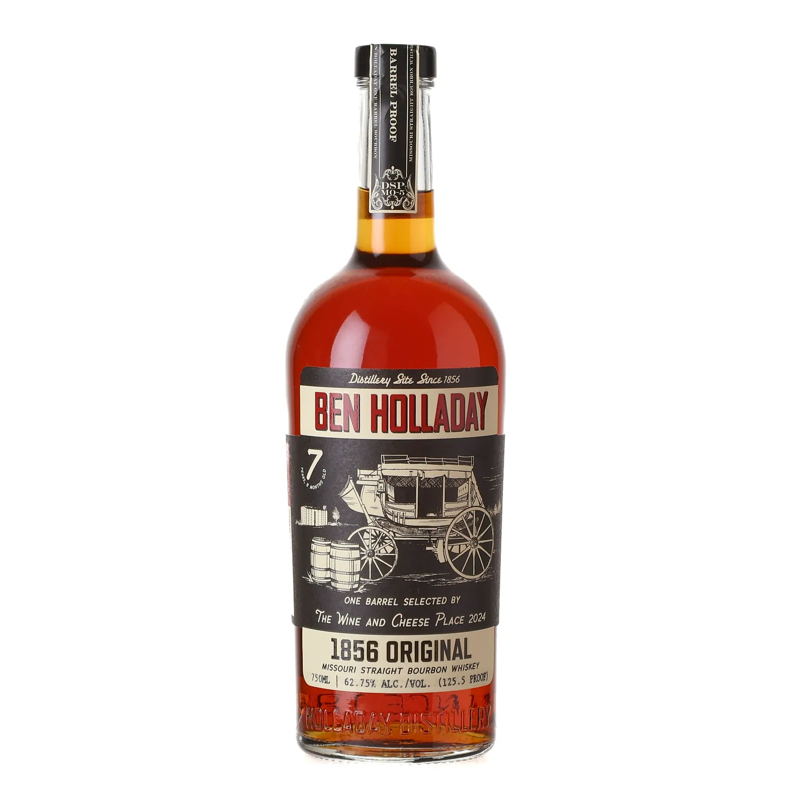 Ben Holladay 1856 Original One Barrel Selected by The Wine & Cheese Place 7 Year Old, 2017, 62.75% whisky bottle