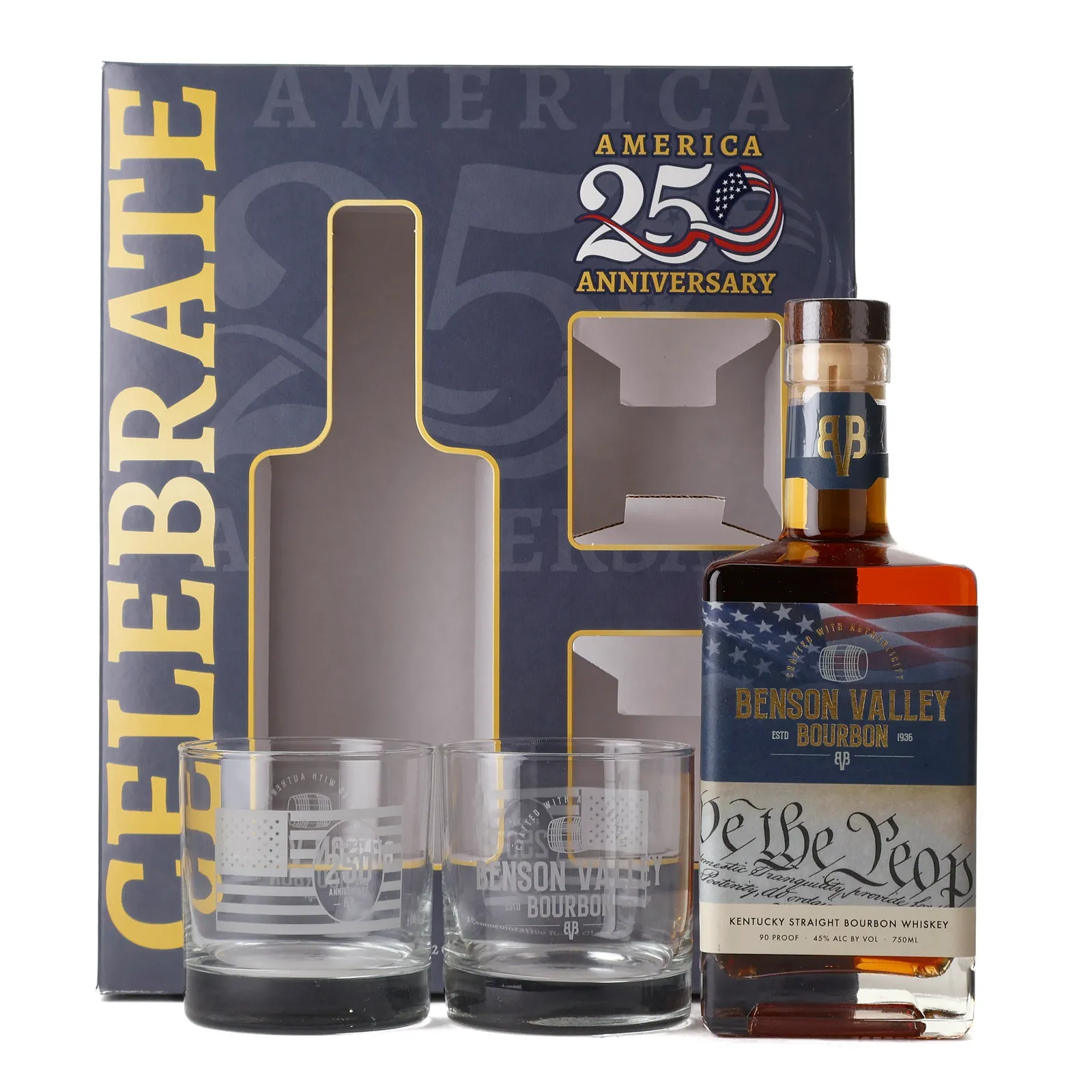 Benson Valley America 250 Anniversary Bourbon, New American Oak Cask, 2026, 45% whisky bottle